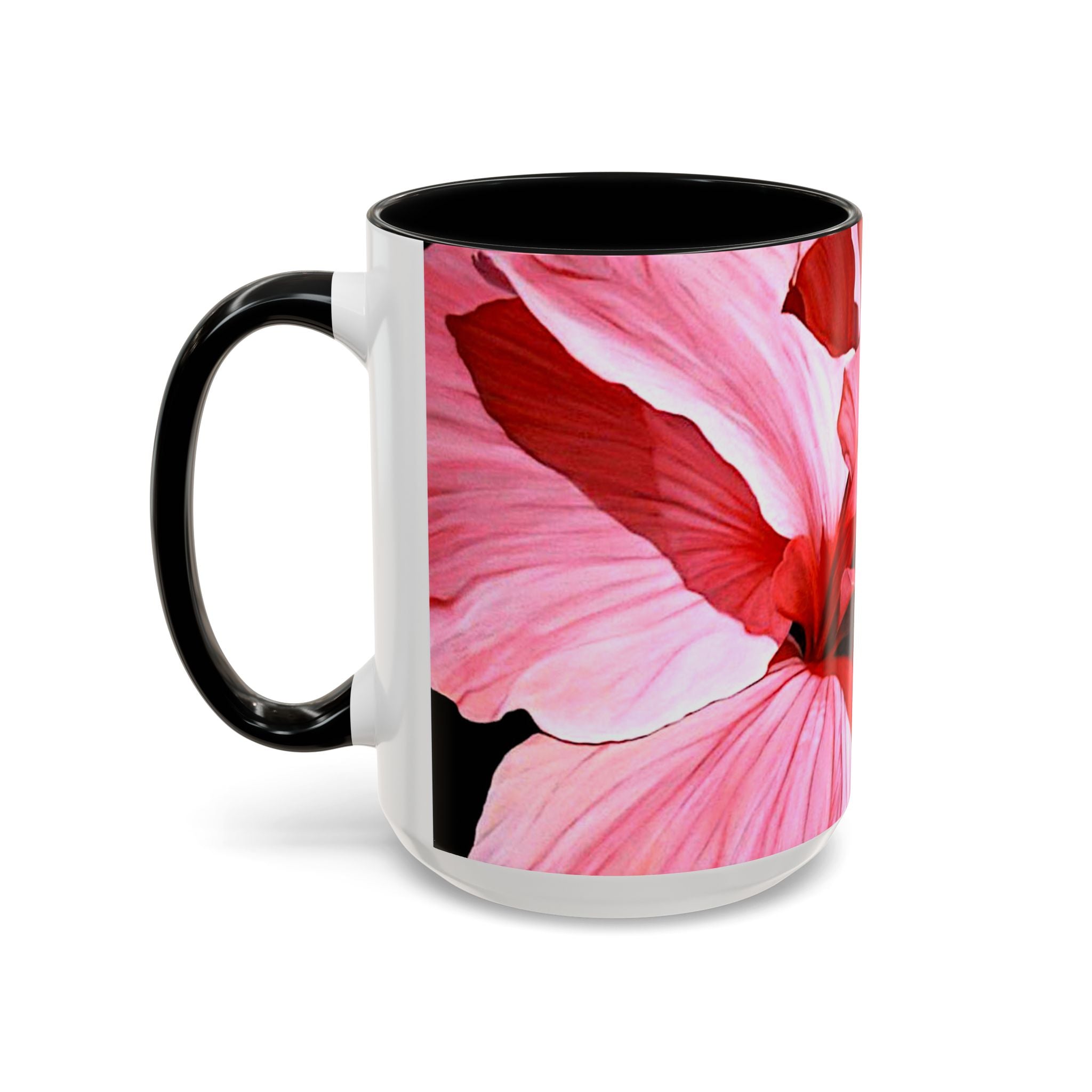 Coffee Mug Pink Hibiscus Painting (11, 15oz)
