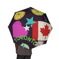 Umbrella Toronto Abstract Art Foldable  – Colorful Semi-Automatic Rain Shield