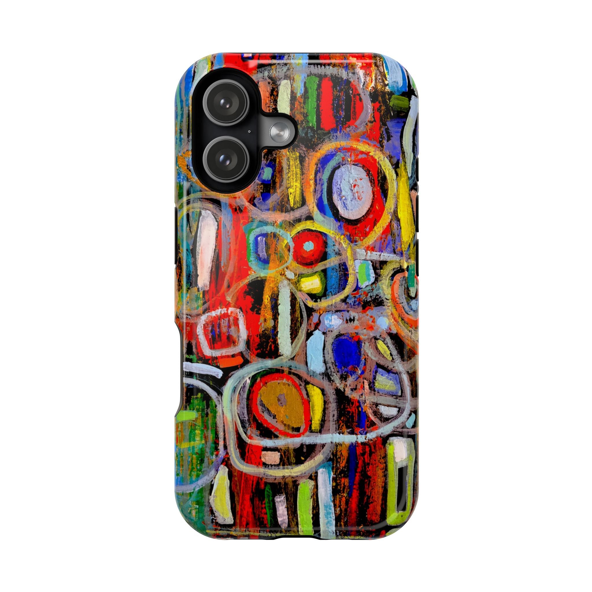 Phone Case lisa herrera art Abstract Colorburst Impact-Resistant Phone Case — Vibrant Modern Art Design
