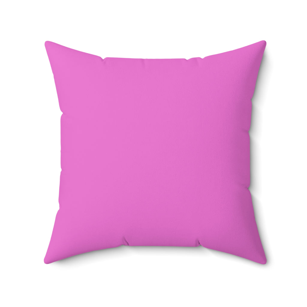 Throw Pillow Yellow Heart on Pink   - Decorative Cushion