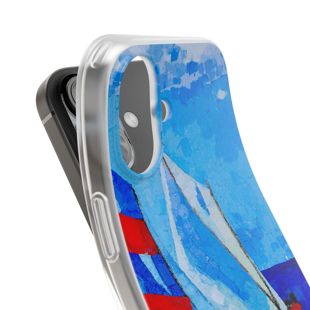 Phone Case Lisa Herrera art print workboat Sailboats   –  Artistic Flexi Case
