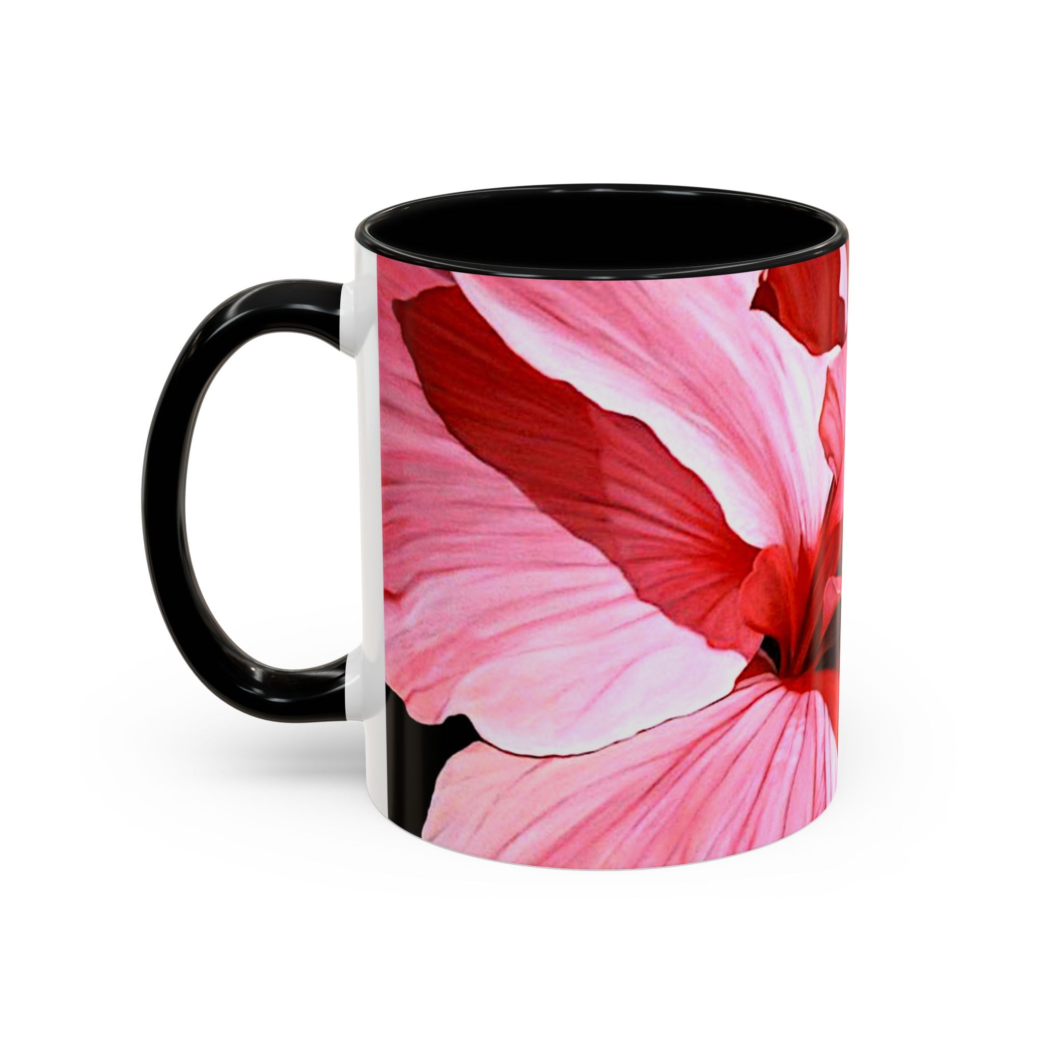 Coffee Mug Pink Hibiscus Painting (11, 15oz)