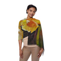 Floral Light Scarf – Yellow Cattleya Orchid Print