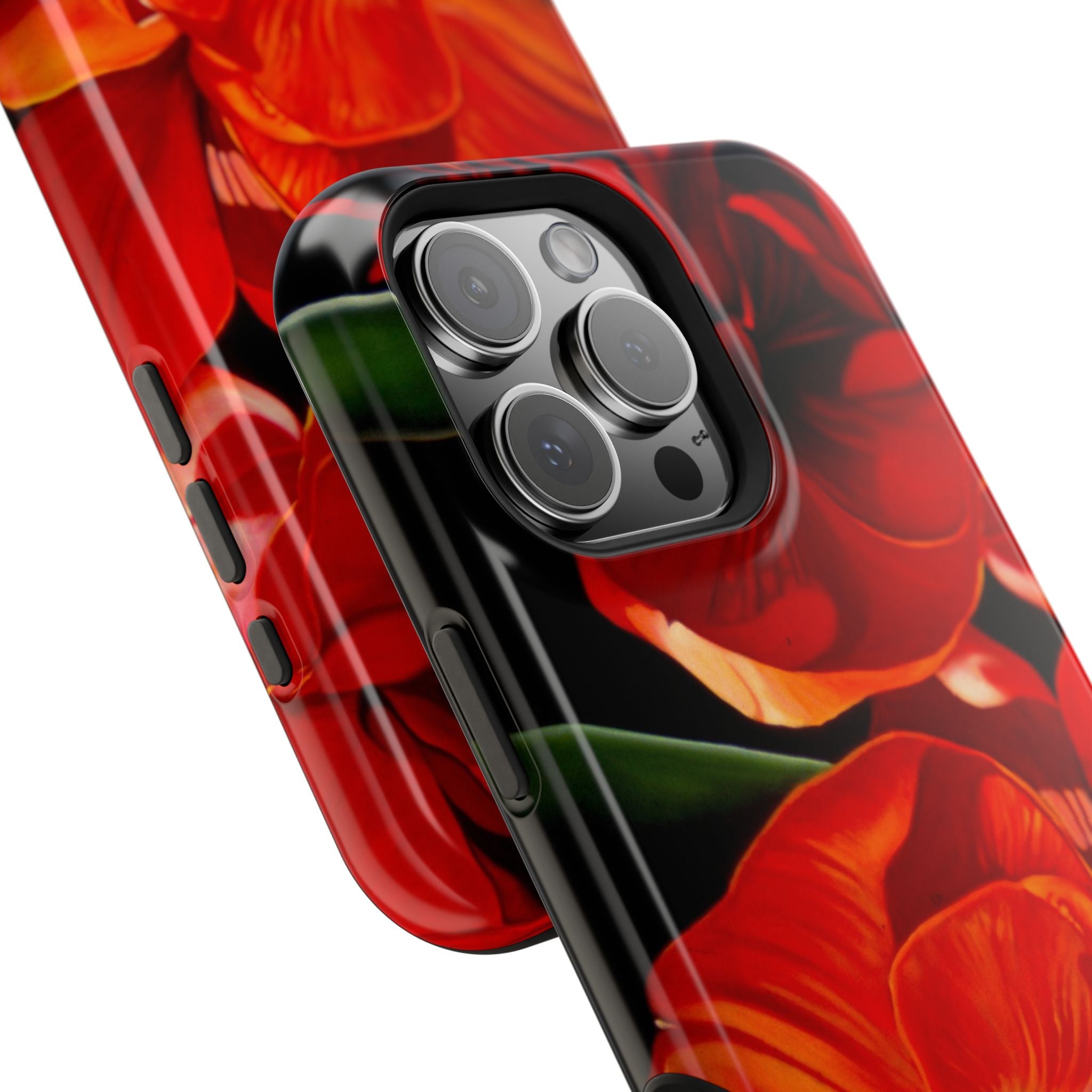 Phone case Lisa Herrera art print Red Amaryllis Floral Impact-Resistant Phone Case