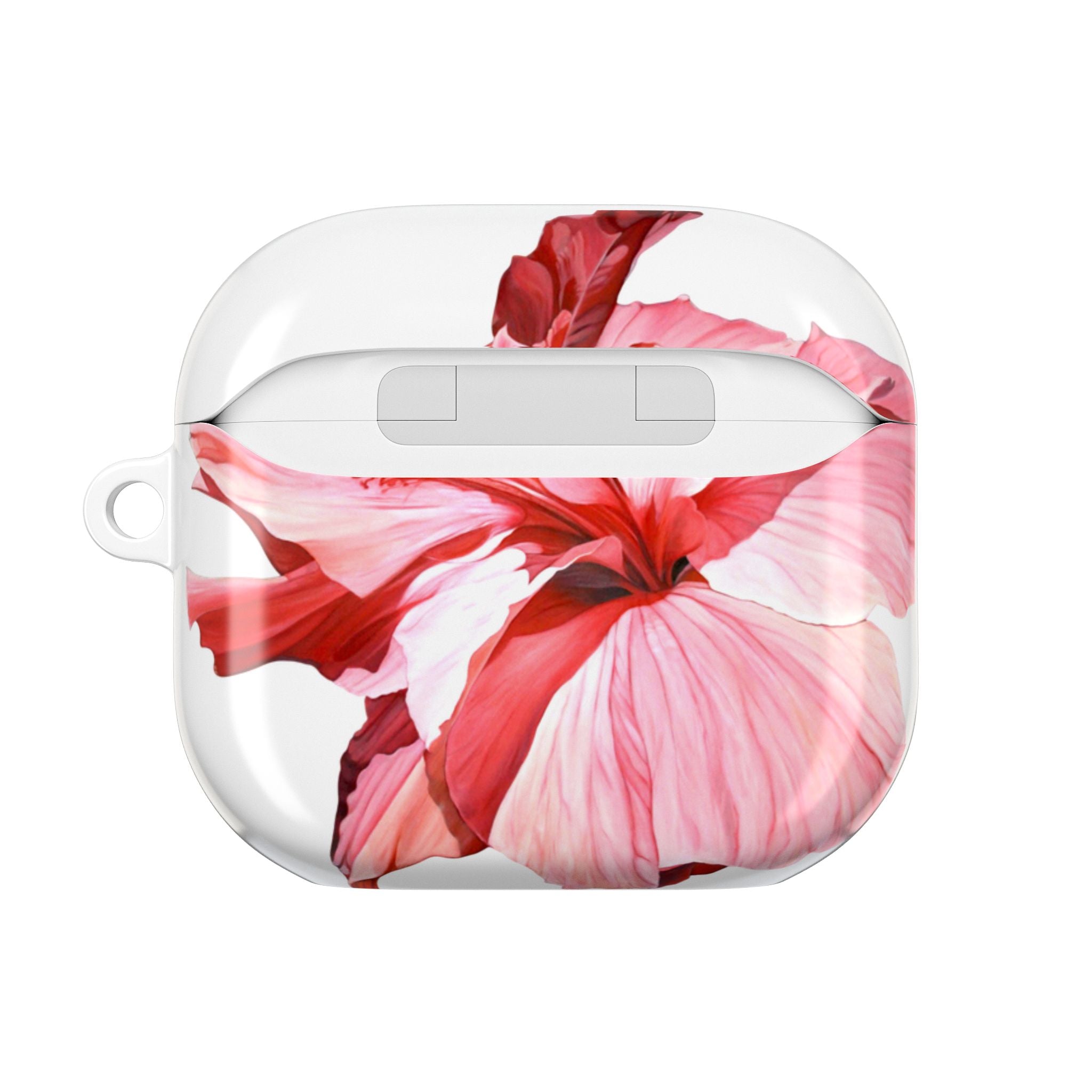 Air Pod Case Lisa Herrera art print Floral Pink Hibiscus AirPod Case — Tropical Flower Protective Cover