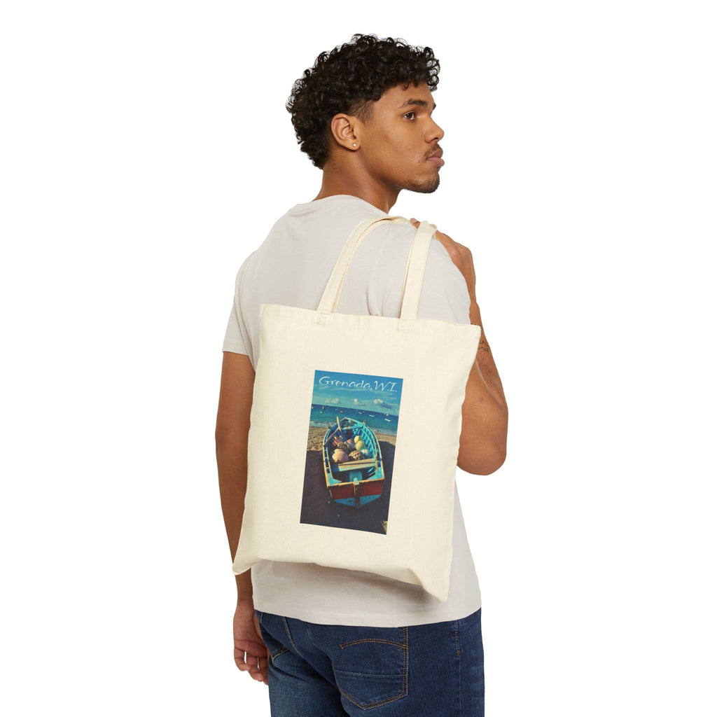 Tote Bag — photo Grenada Beach Boat Vintage Tote