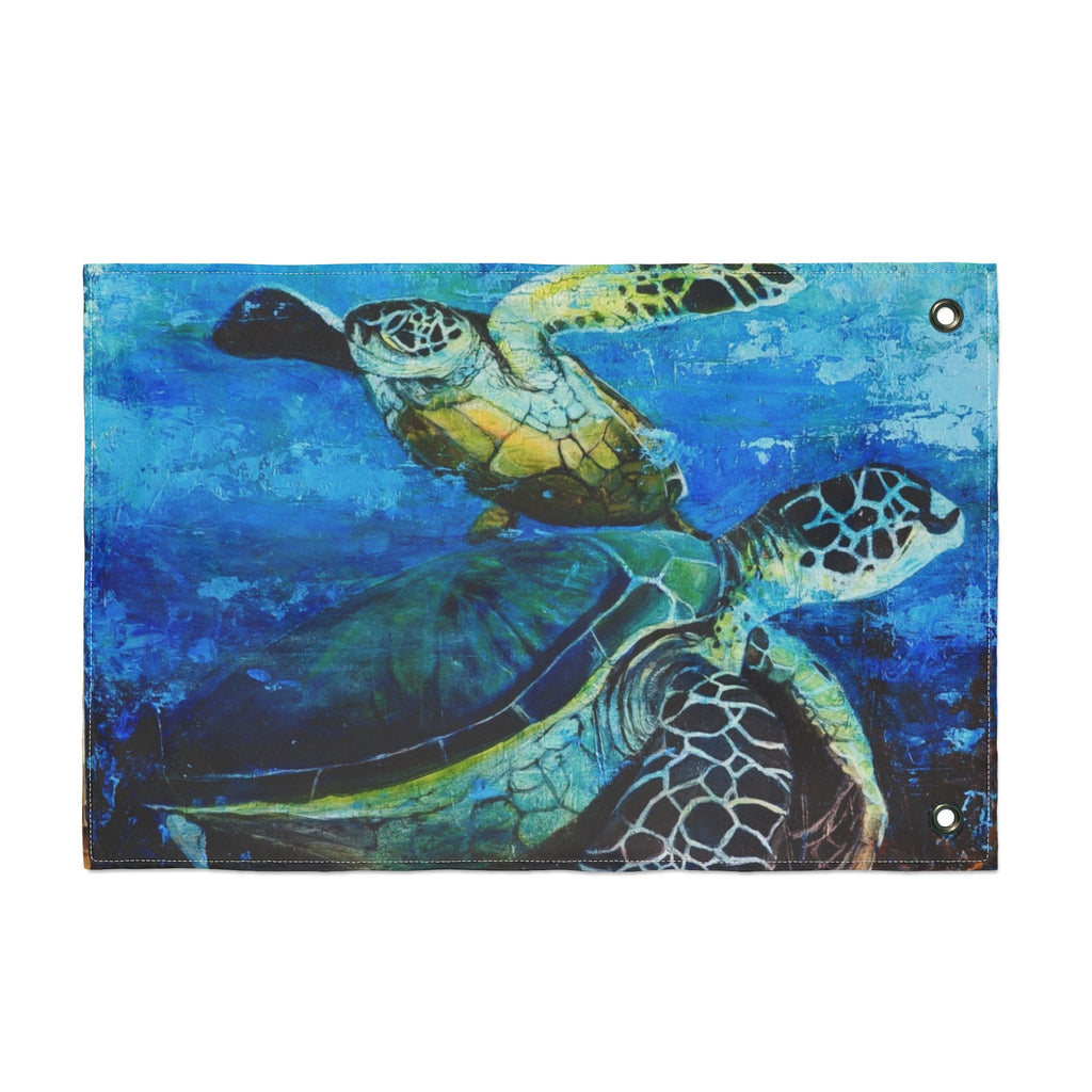 Outdoor Flag - Sea Turtle Double-Sided