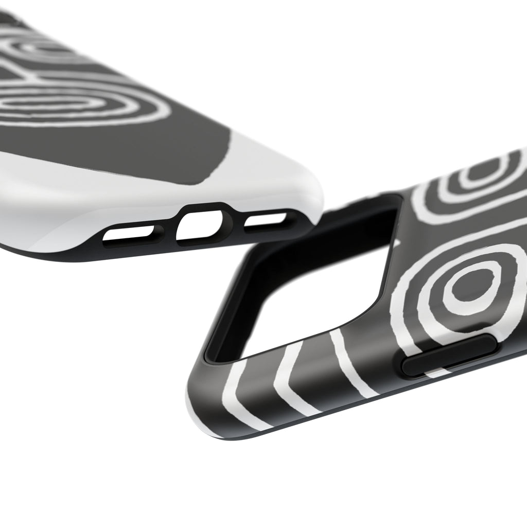 Phone Case — Black & White Tribal Mask Impact-Resistant Case