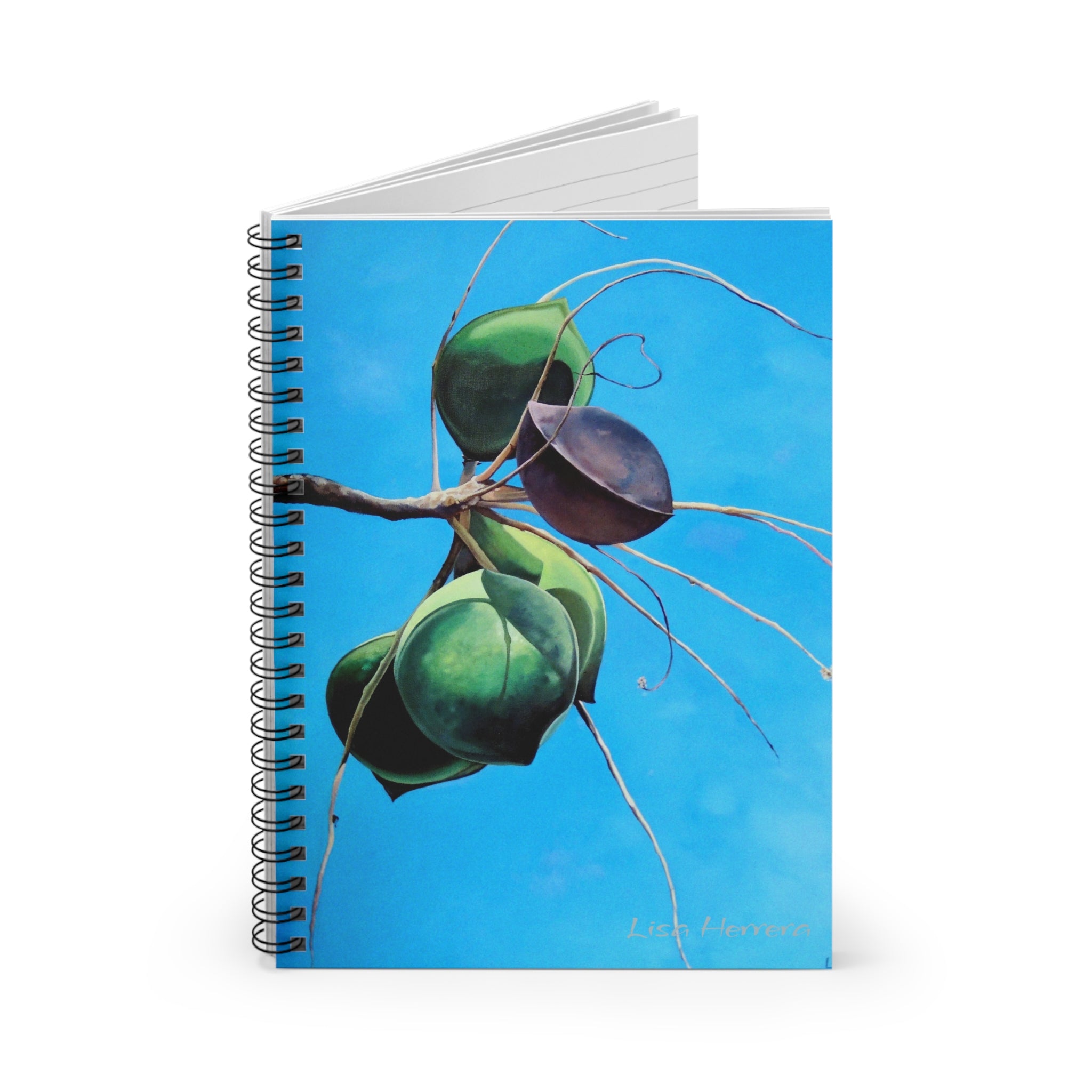 Spiral Notebook Lisa Herrera art print Caribbean Almonds  - Ruled Line