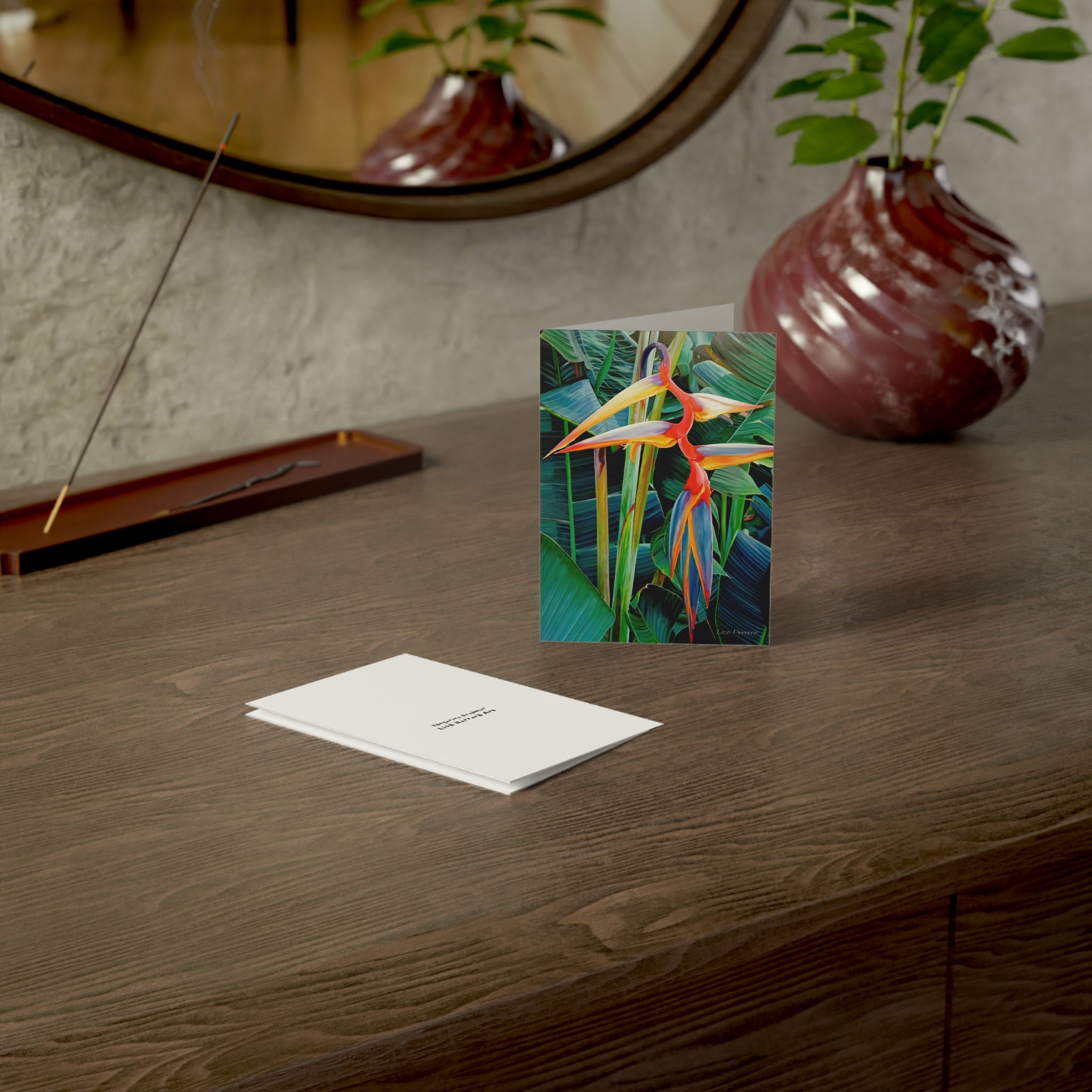 Greeting Card Lisa Herrera art print Halyconia  — Blank Inside (Pack of 1/10/30/50)