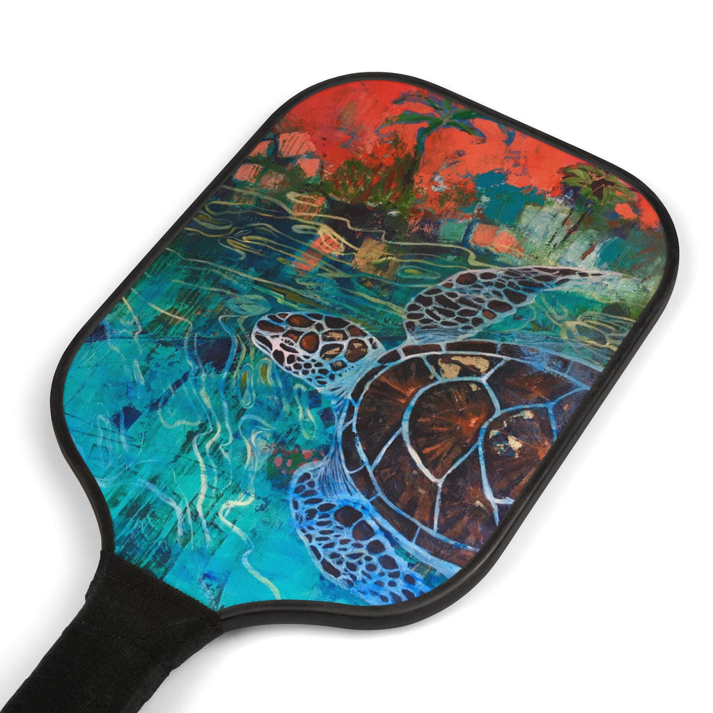 Pickleball Paddle Set — Sea Turtle Graphic Pickleball Kit with 2 Paddles & Balls