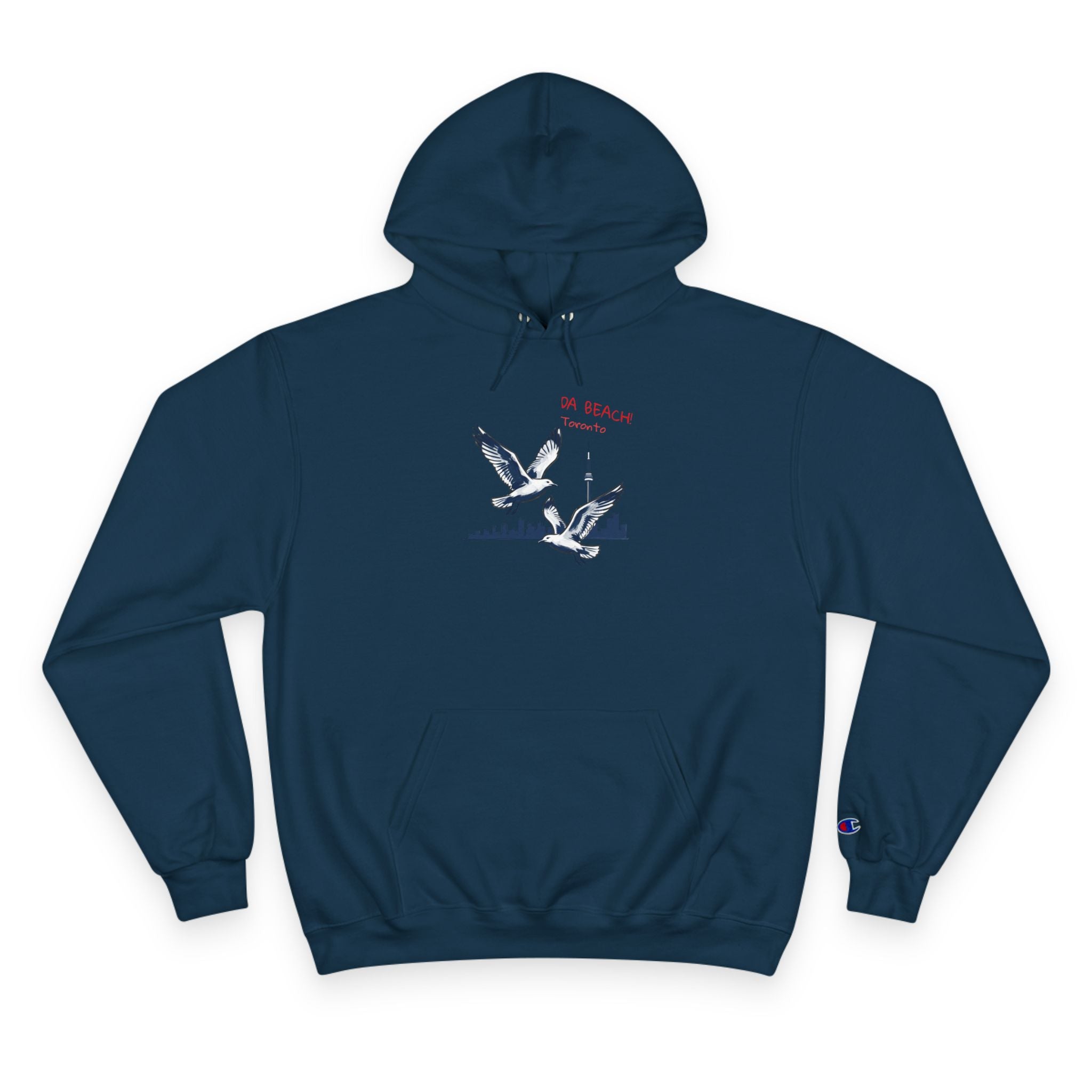 Hoodie Da Beach Seagulls and cn tower drawing Toronto Hoodie –  Pullover