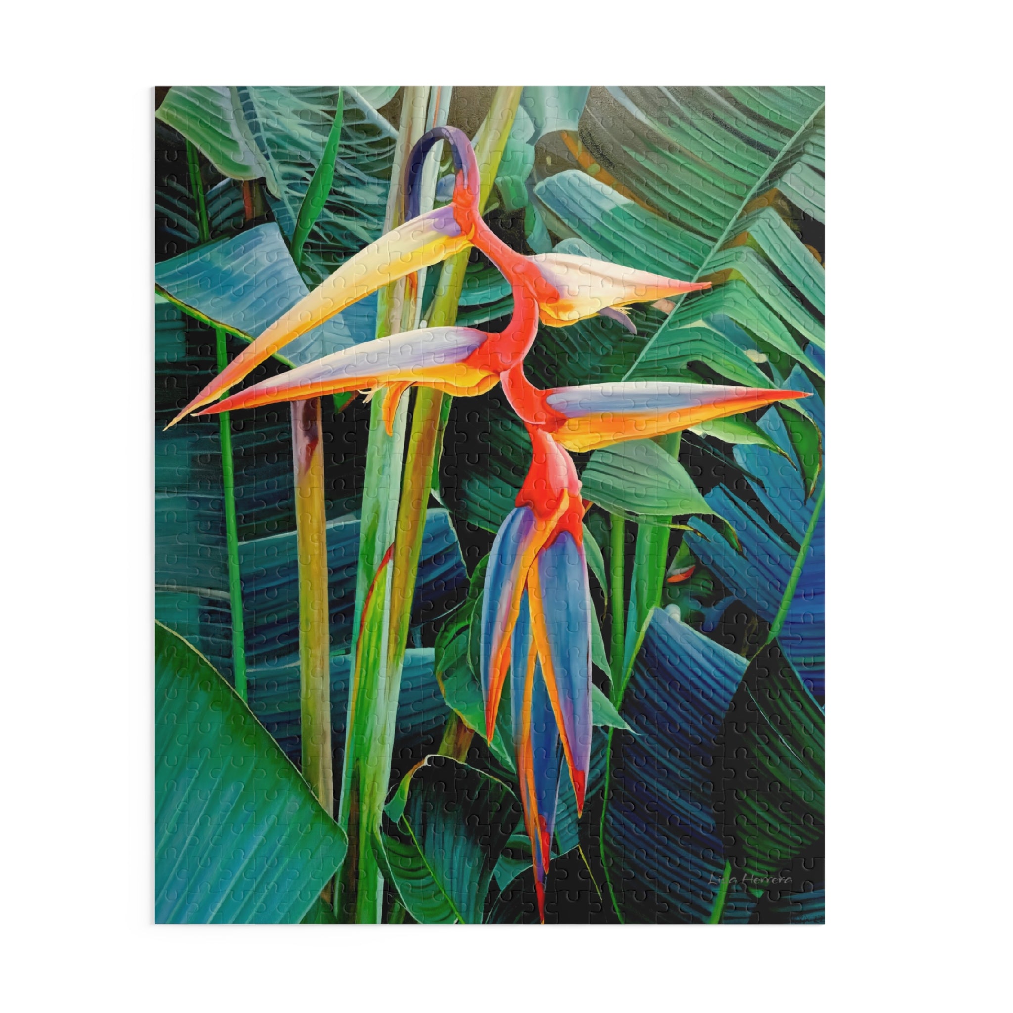 Puzzle Halyconia Jigsaw Puzzle — Tropical Floral 120/252/500-Piece