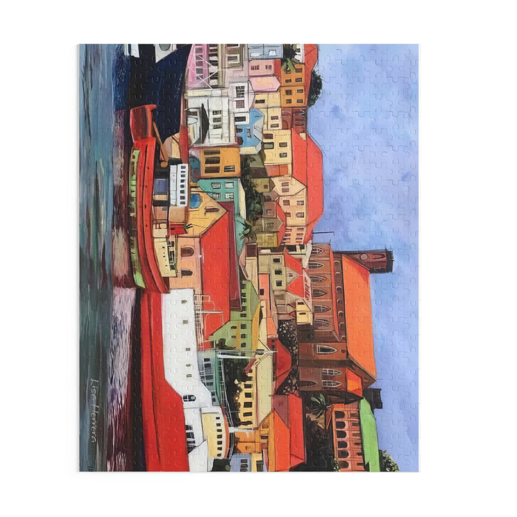 Puzzle St George's Carenage Harbor Puzzle — Colorful Grenada Caribbean Harbour Jigsaw (120/252/500 pcs)