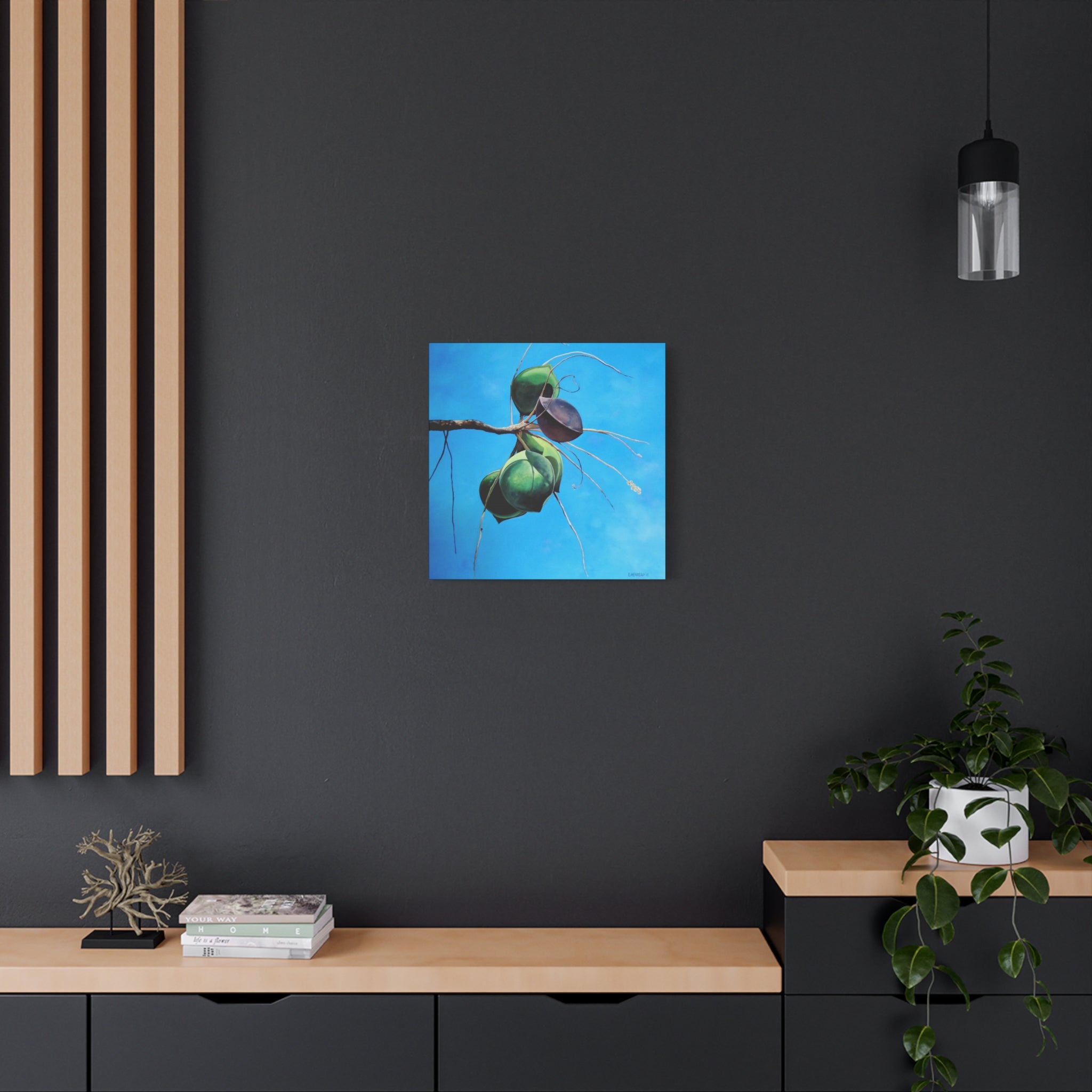 Canvas Art Lisa Herrera art Print Almonds - Caribbean Almonds Against Blue Sky