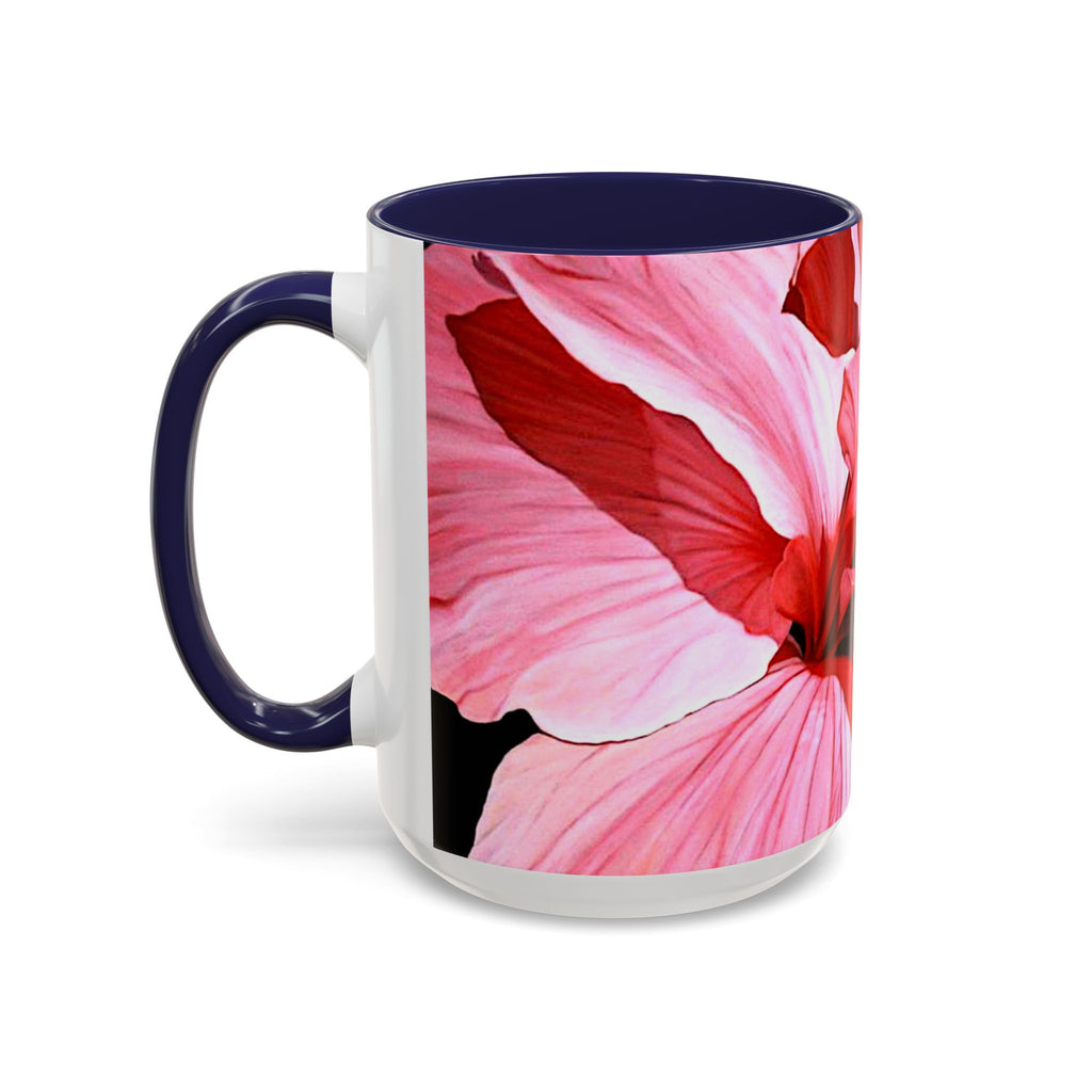 Coffee Mug Pink Hibiscus Painting (11, 15oz)