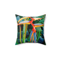 Throw Pillow Lisa Herrera Art Print Tropical Halyconia Pillow - Colorful Botanical Decorative Throw Pillow