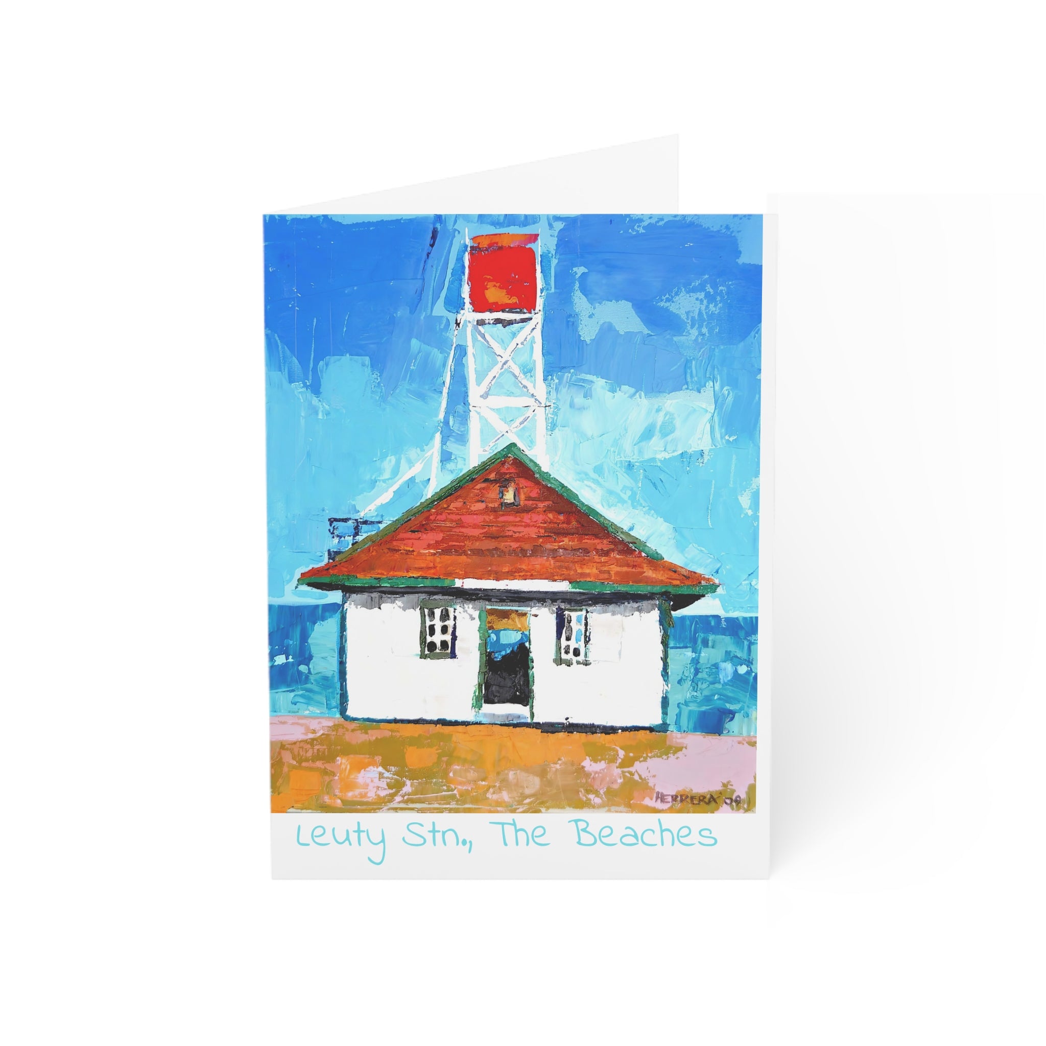 Greeting Card with painting by Lisa Herrera 'The Leuty Stn. The Beaches' — Blank Inside (Pack of 1/10/30/50)