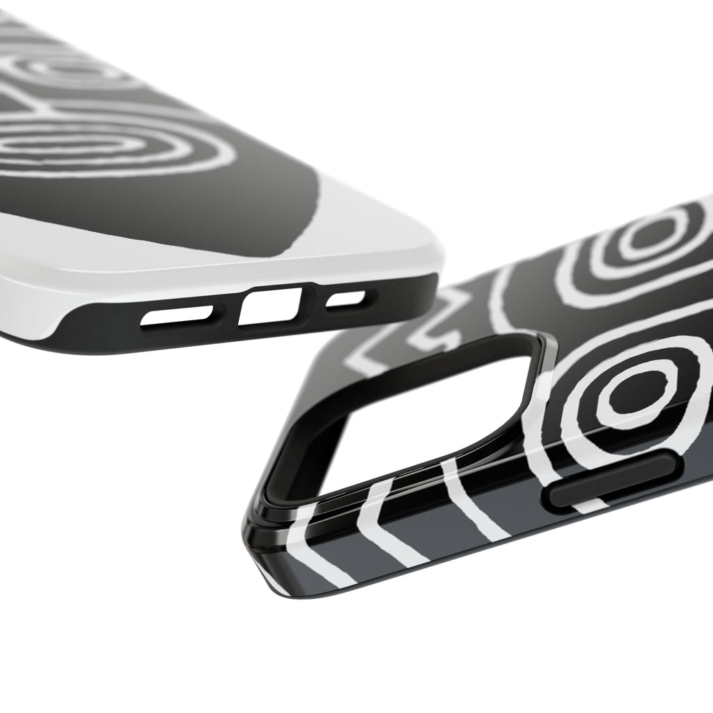 Phone Case — Black & White Tribal Mask Impact-Resistant Case