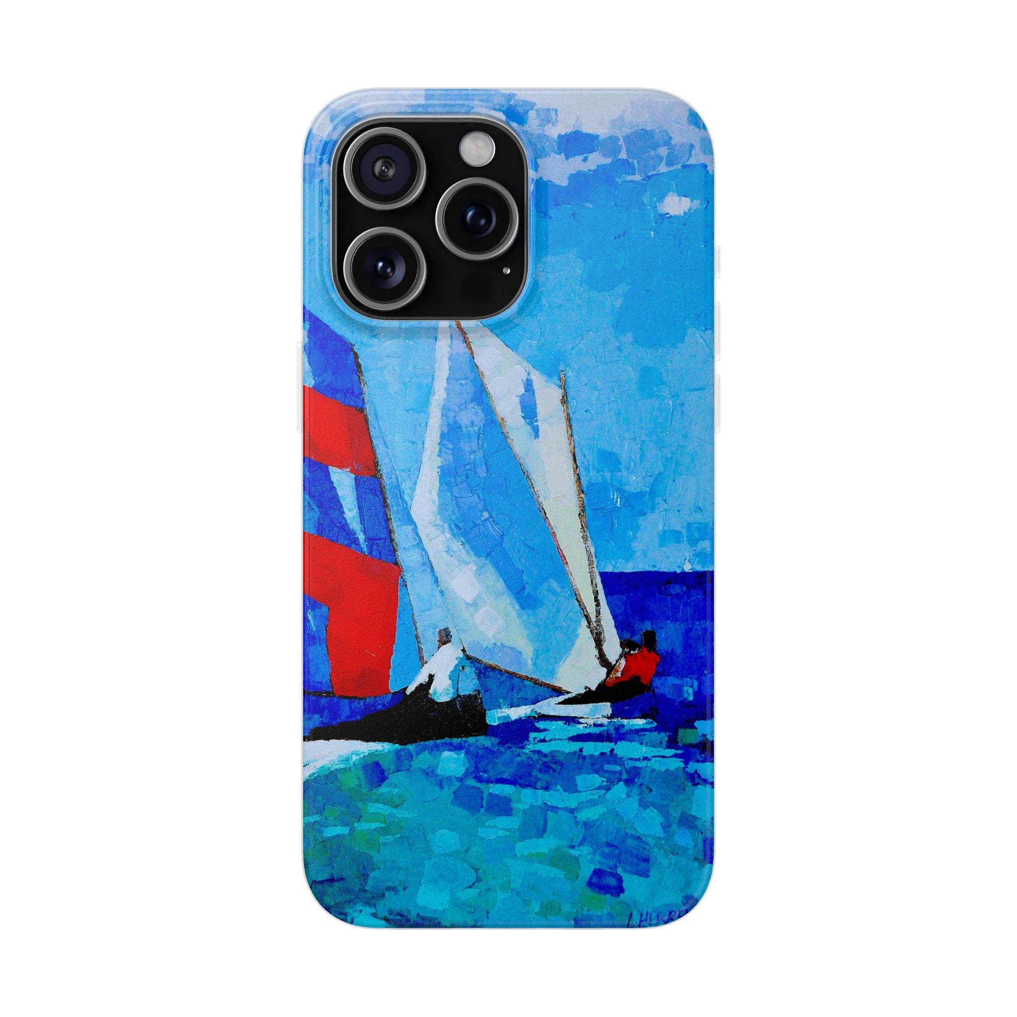 Phone Case Lisa Herrera art print workboat Sailboats   –  Artistic Flexi Case