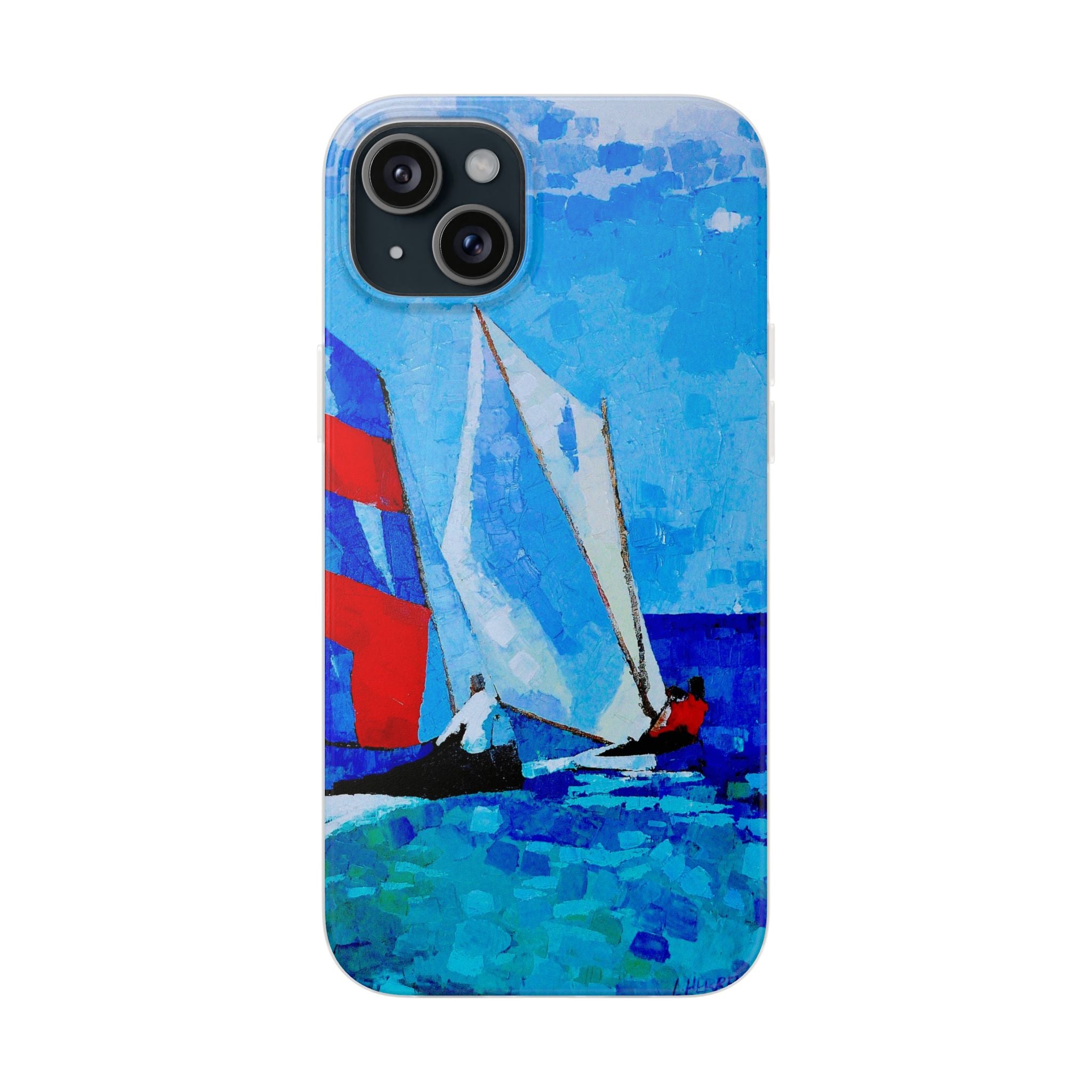Phone Case Lisa Herrera art print workboat Sailboats   –  Artistic Flexi Case