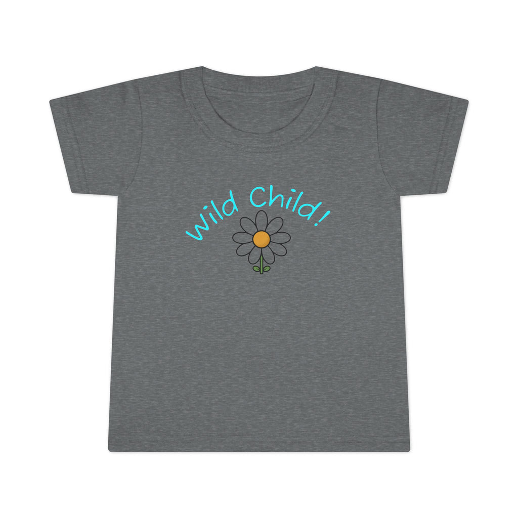 Toddler T-Shirt "Wild Child" - Cute Yellow Script Tee for Playtime & Gifts