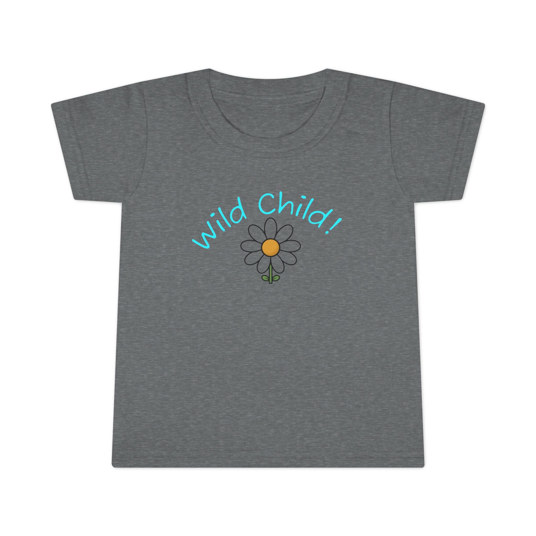 Toddler T-Shirt "Wild Child" - Cute Yellow Script Tee for Playtime & Gifts