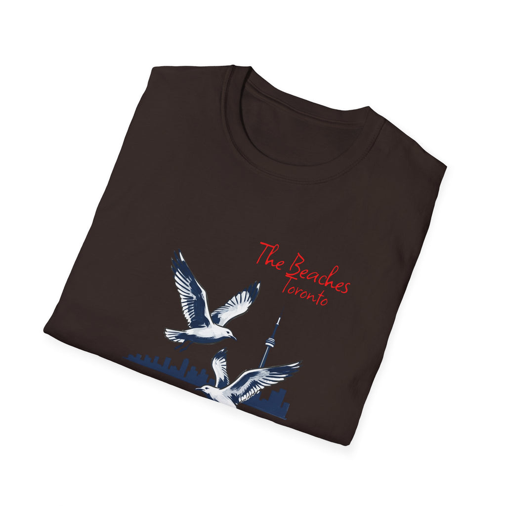 T-Shirt — The Beaches Toronto with Seagulls and cn tower