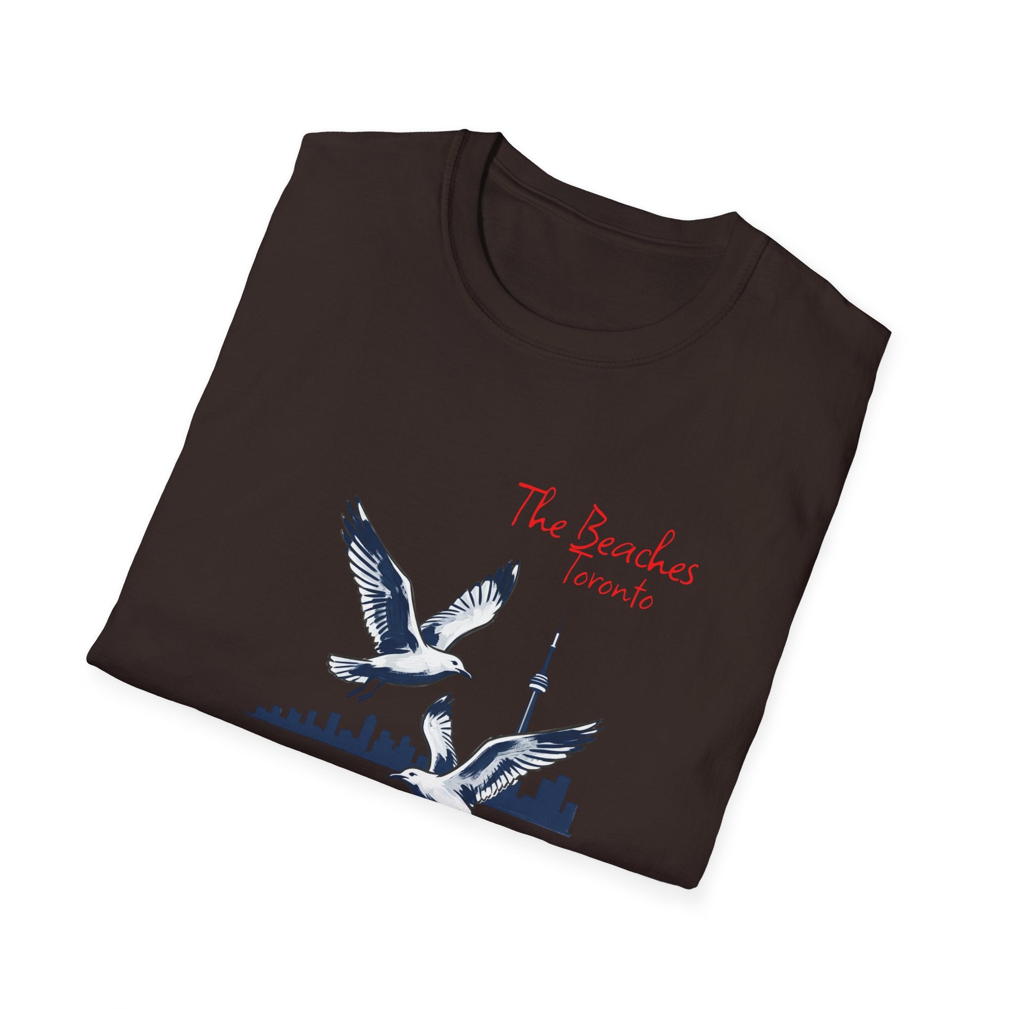 T-Shirt — The Beaches Toronto with Seagulls and cn tower