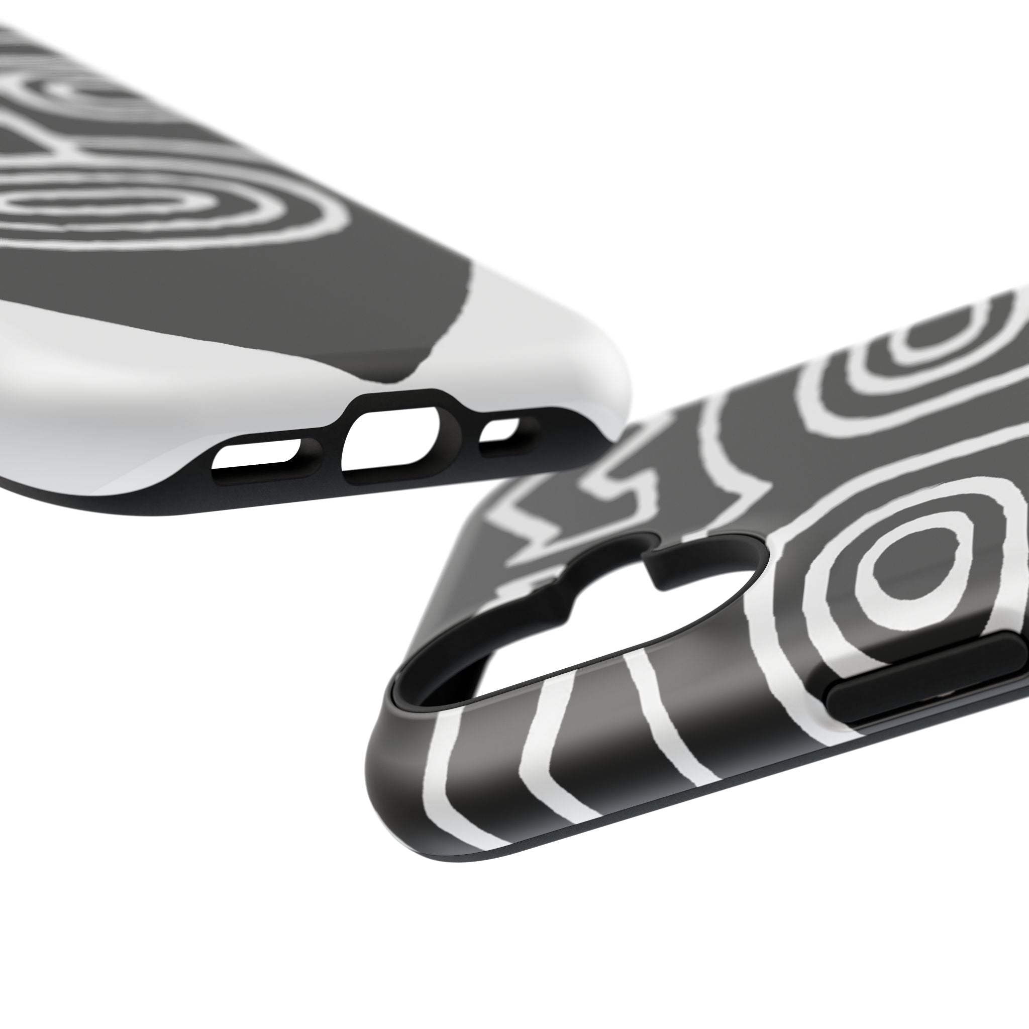 Phone Case — Black & White Tribal Mask Impact-Resistant Case
