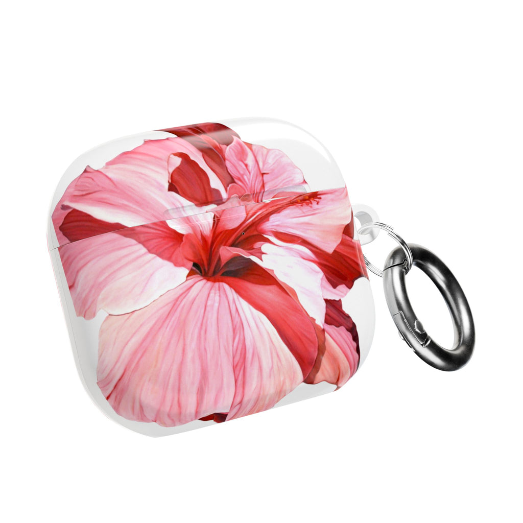 Air Pod Case Lisa Herrera art print Floral Pink Hibiscus AirPod Case — Tropical Flower Protective Cover