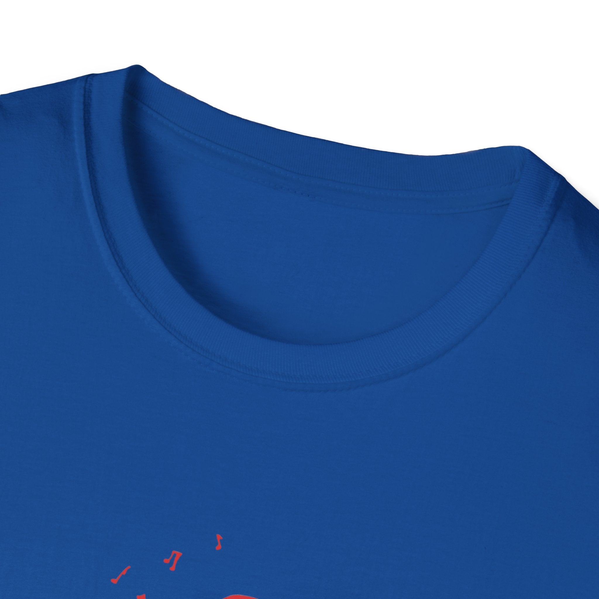 T-Shirt with red lined big drum drummer — Red Line Native Drummer Illustration