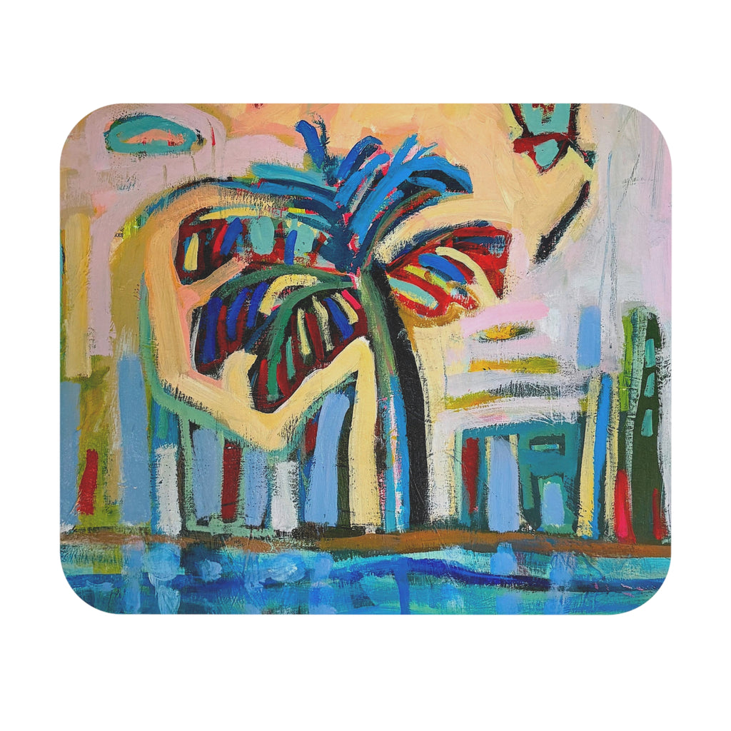 Mouse Pad Lisa Herrera art print Palm — Colorful Tropical Desk Mat