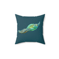 Throw Pillow Sea Turtle  - Aqua Coastal Decorative Cushion