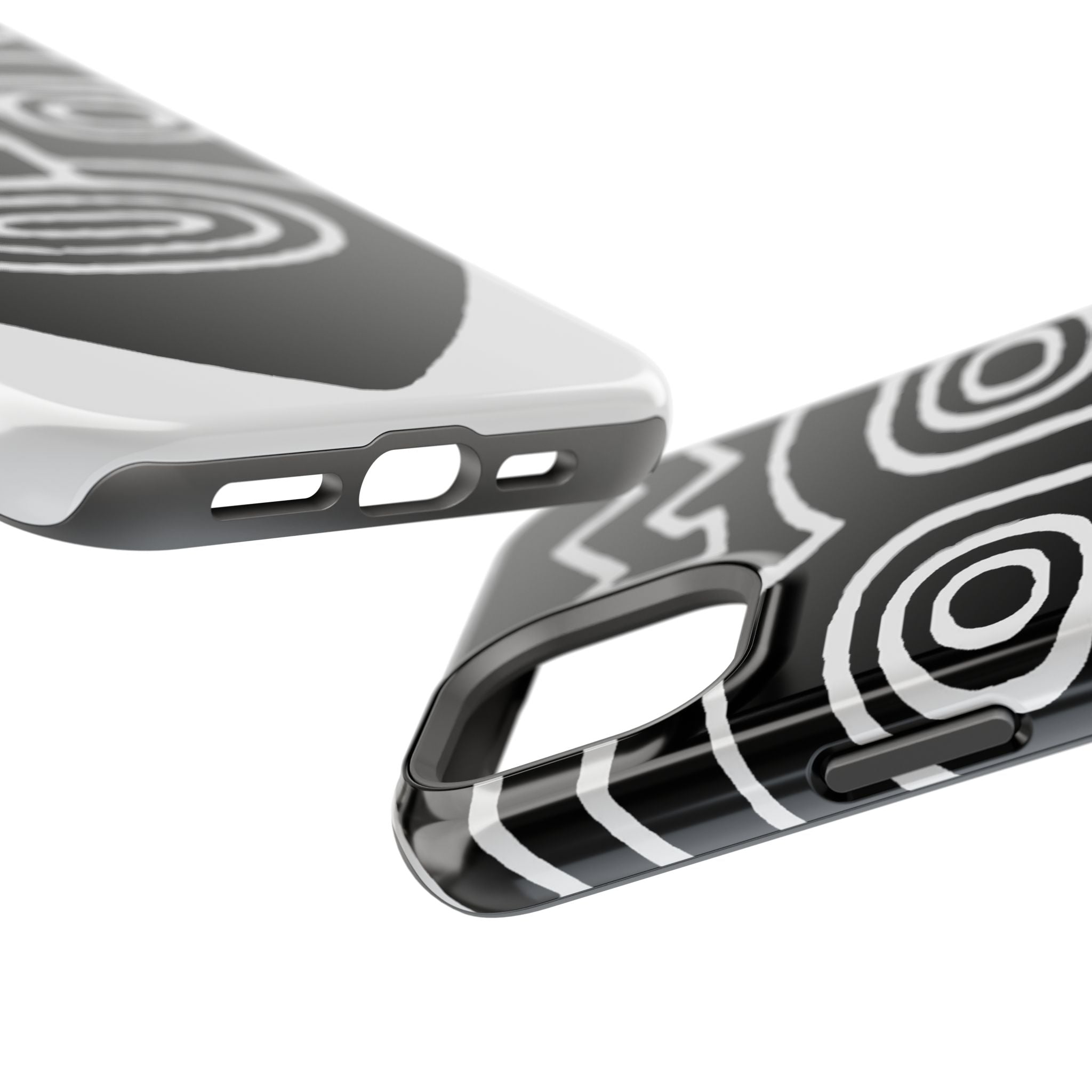 Phone Case — Black & White Tribal Mask Impact-Resistant Case
