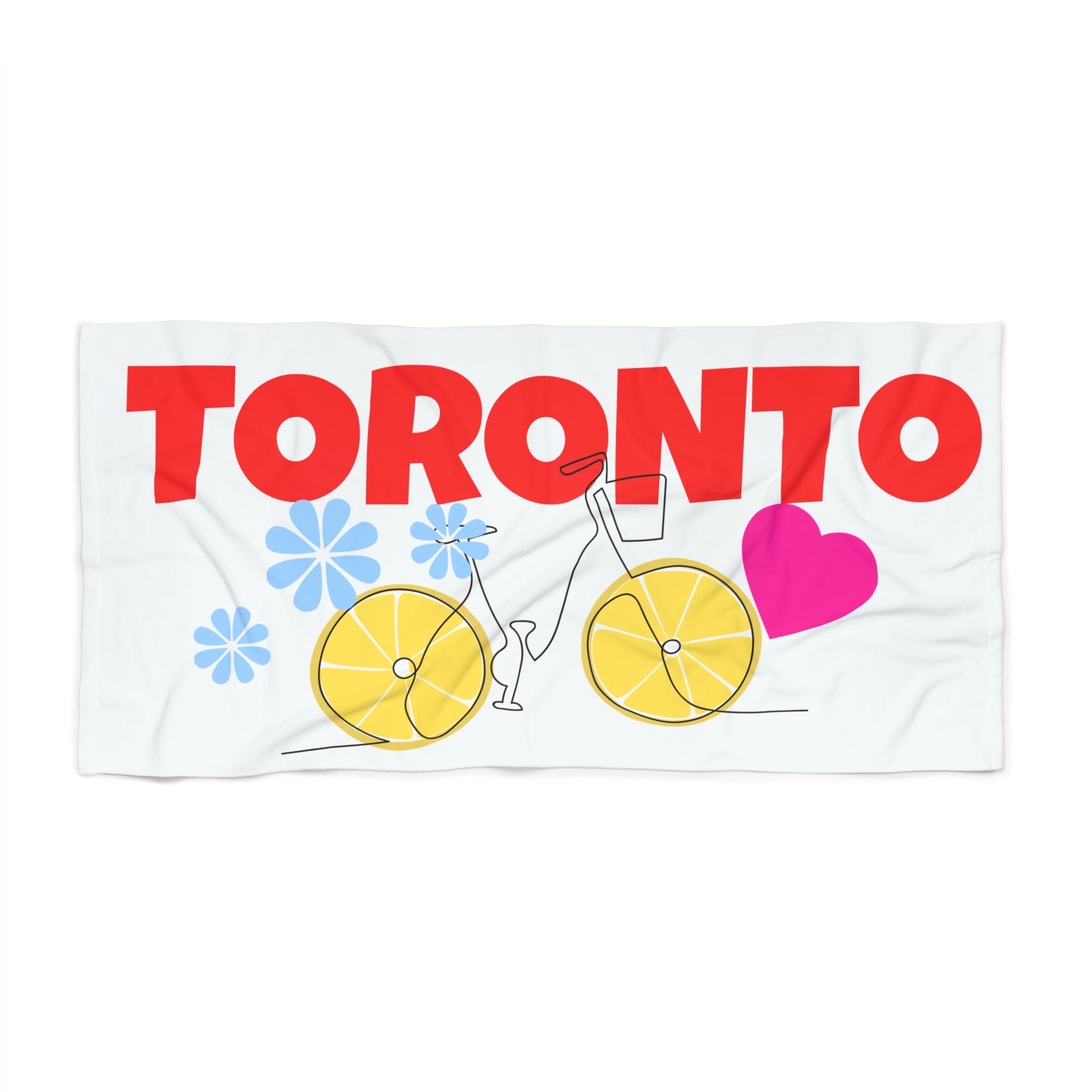 Toronto Beach Towel – The Beach Toronto Design with Bike
