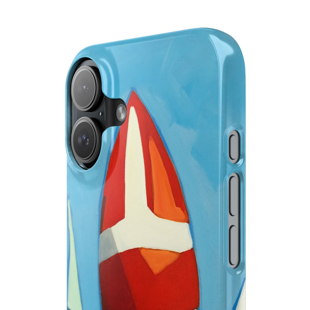 phone case lisa herrera art Sailboat Reflection Slim Case — Colorful Nautical Phone Case