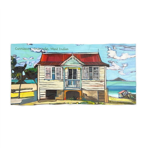 Beach Towel Lisa Herrera Carriacou Grenada  — Vibrant Ocean Art for Beach & Pool