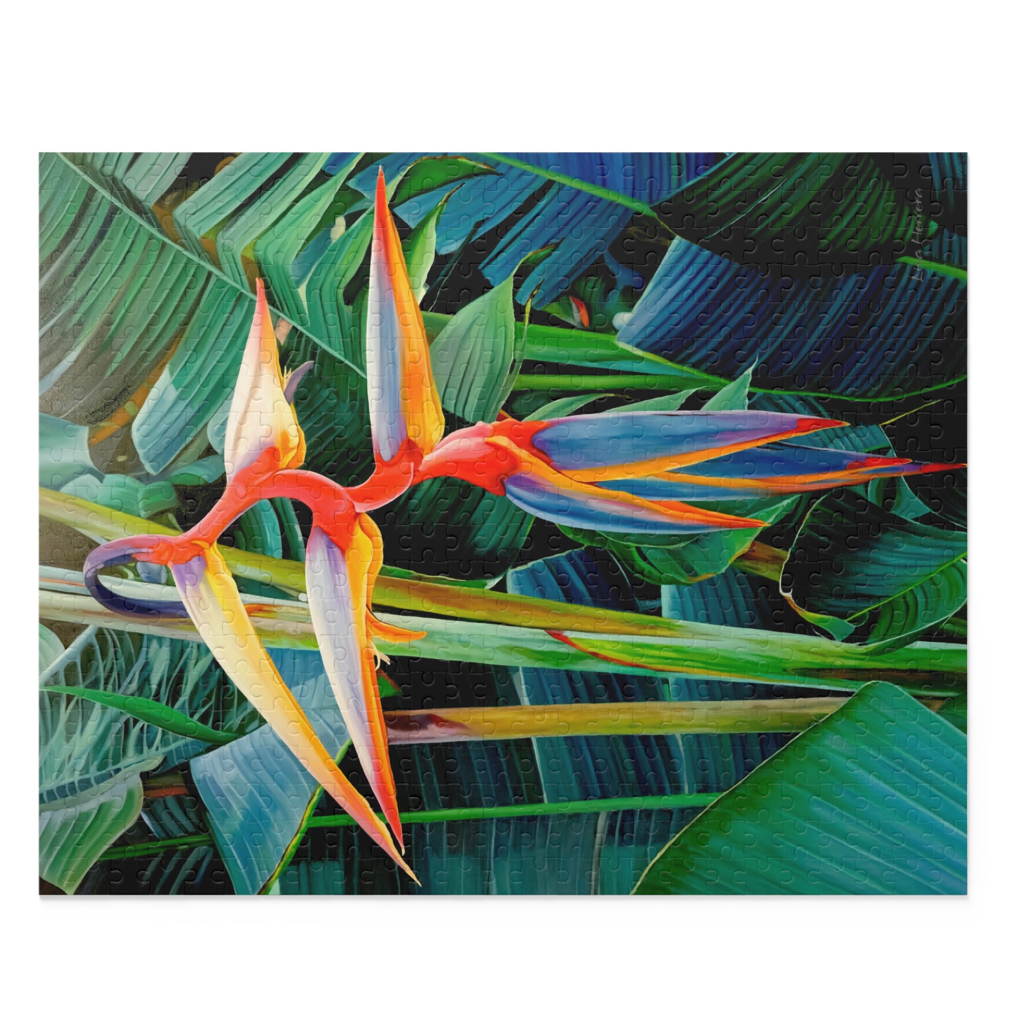 Puzzle Halyconia Jigsaw Puzzle — Tropical Floral 120/252/500-Piece
