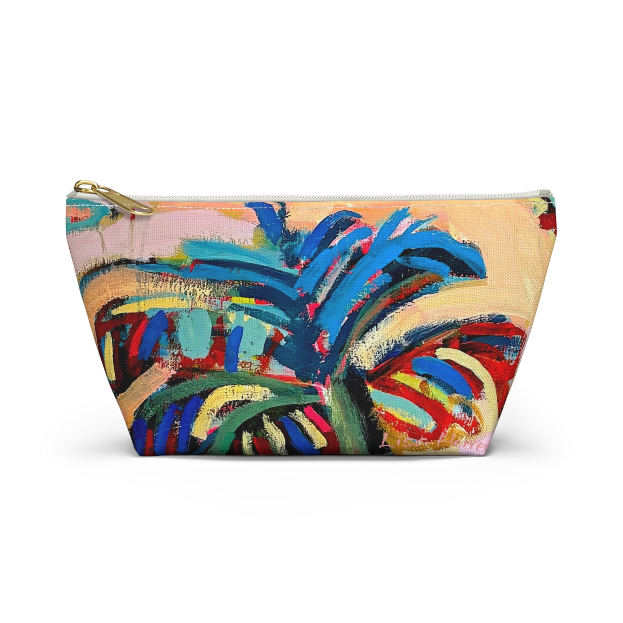 Bag Accessory Pouch Lisa Herrera art print— Colorful Coastal Canvas Makeup Bag