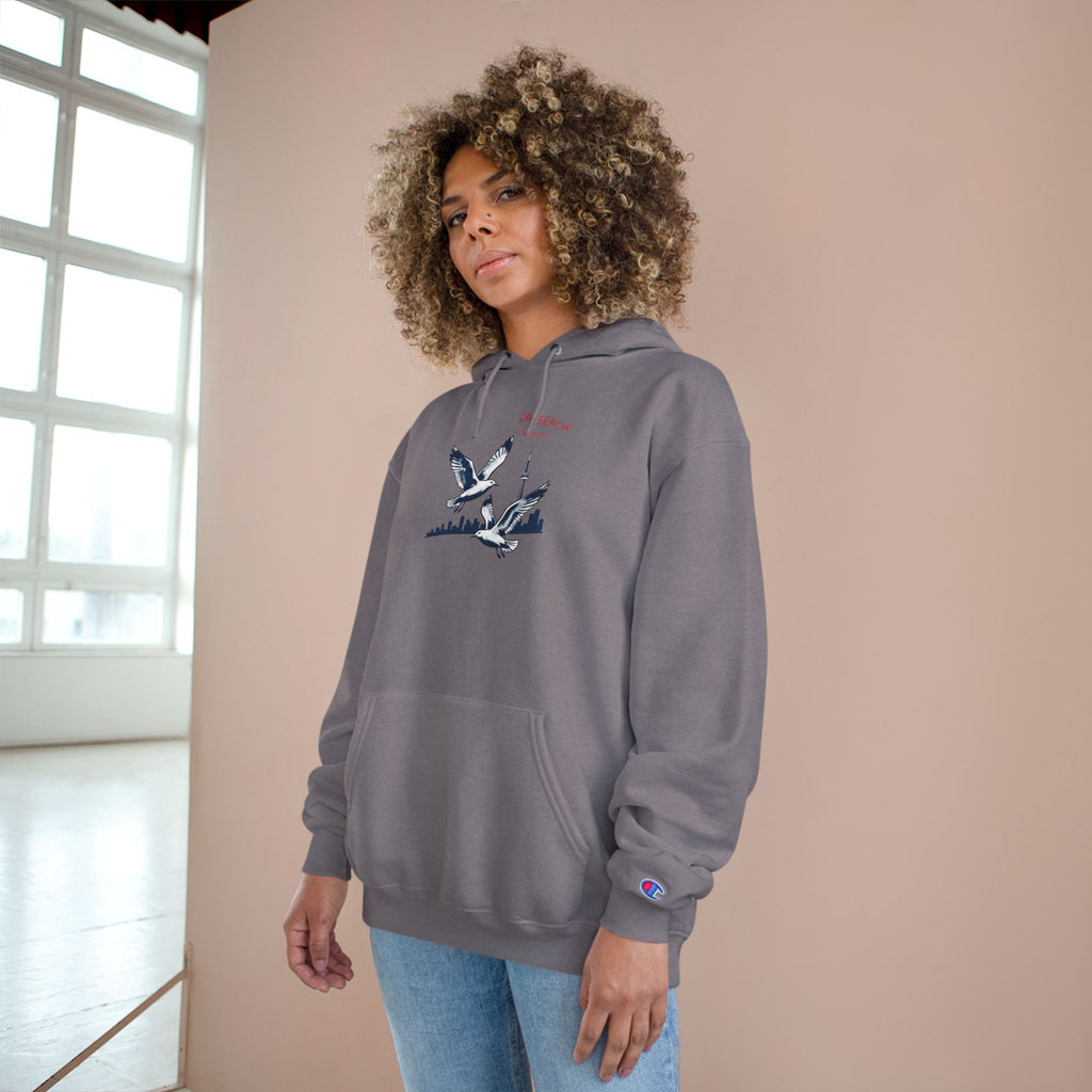 Hoodie Da Beach Seagulls and cn tower drawing Toronto Hoodie –  Pullover