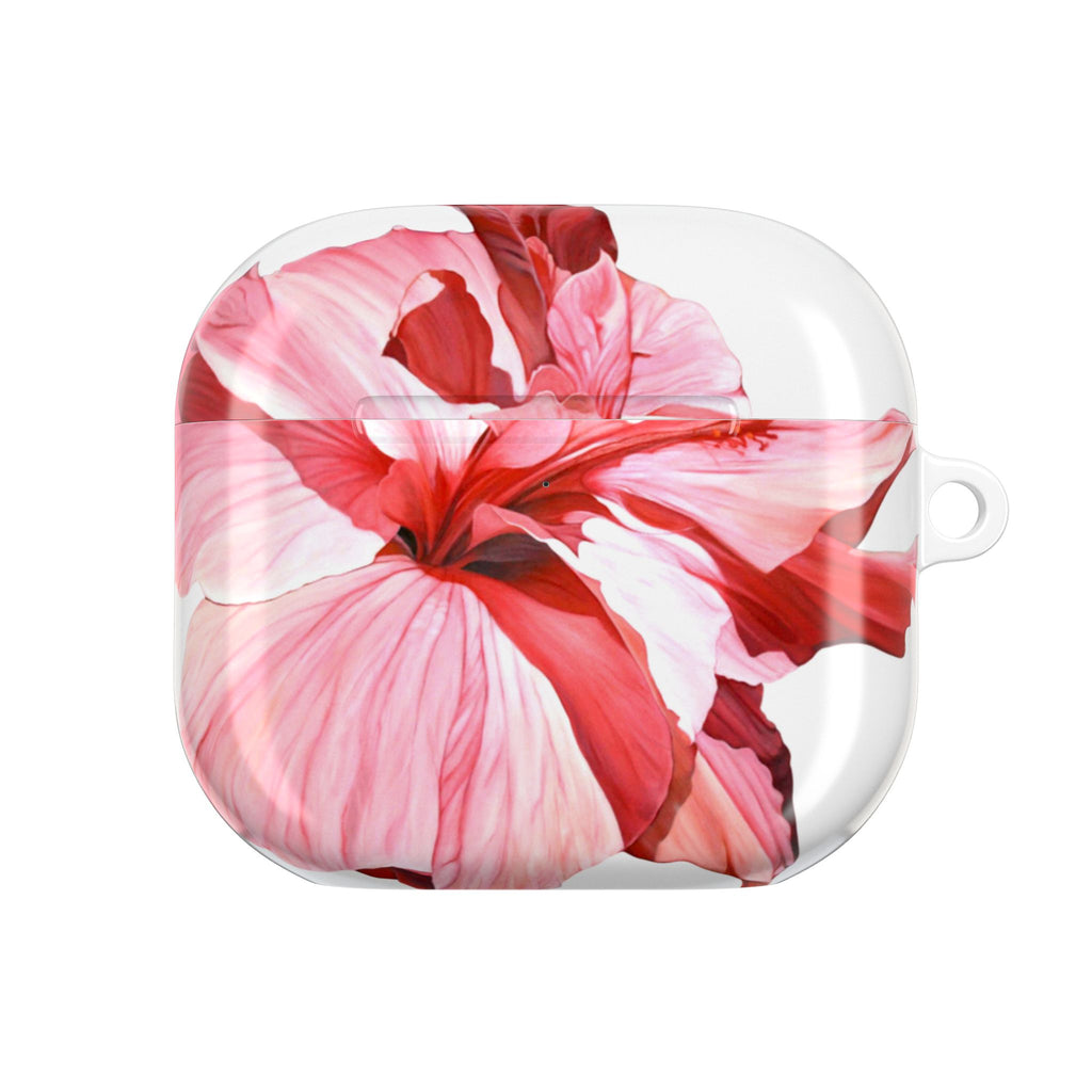 Air Pod Case Lisa Herrera art print Floral Pink Hibiscus AirPod Case — Tropical Flower Protective Cover