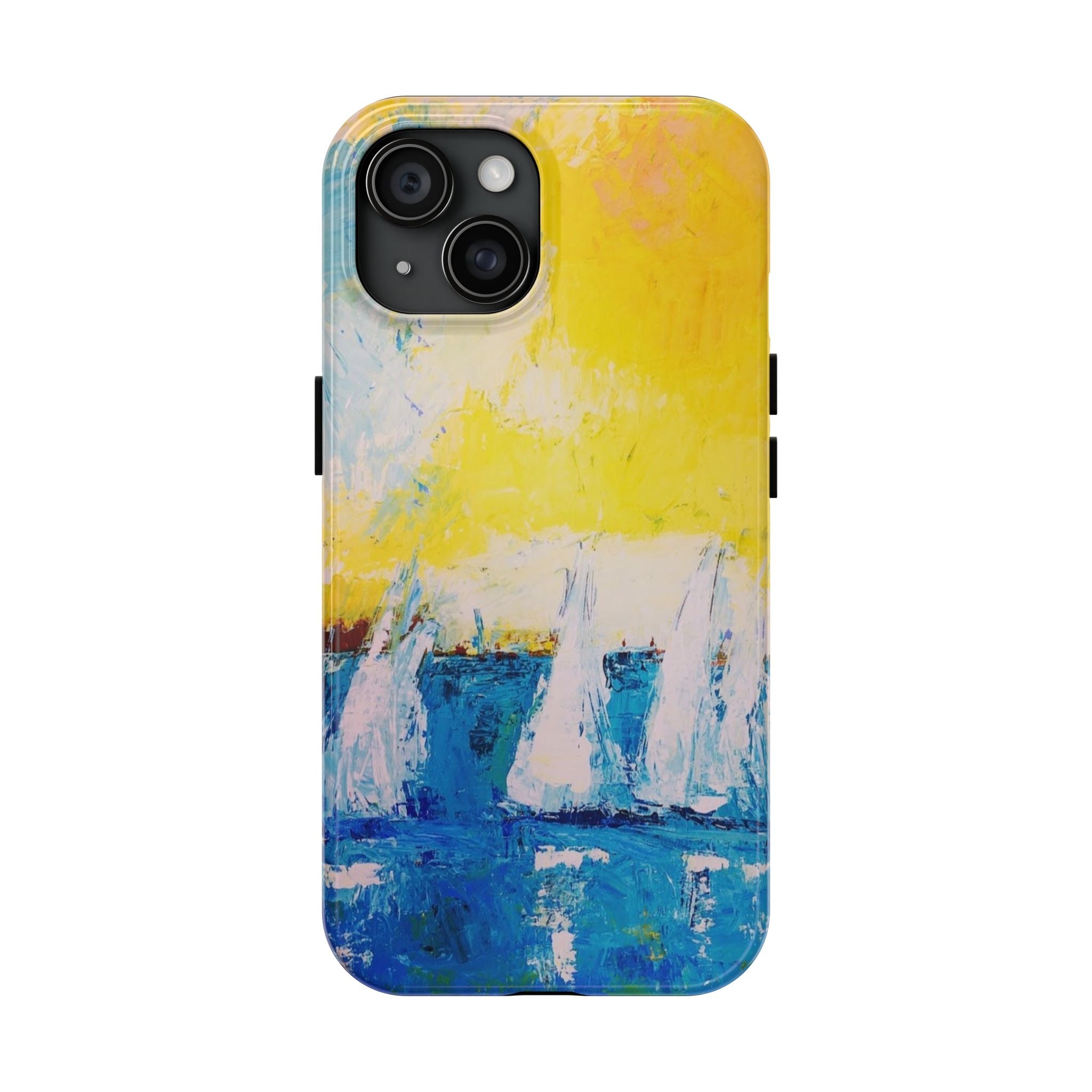 Phone Case Sailboat Painting   — Nautical Abstract Art Tough iPhone Case