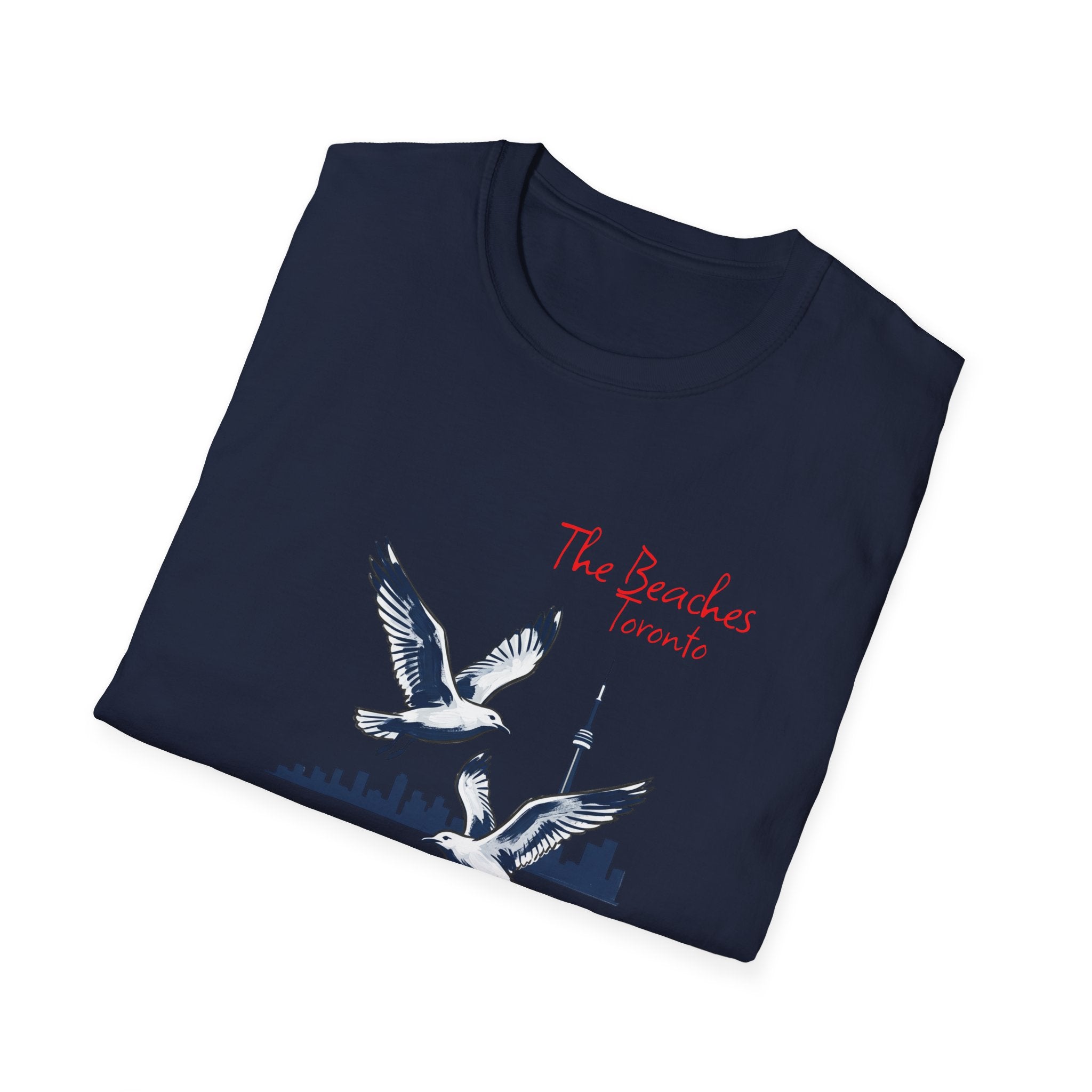 T-Shirt — The Beaches Toronto with Seagulls and cn tower