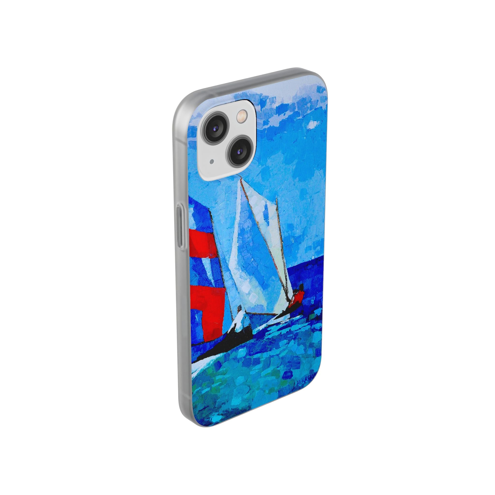 Phone Case Lisa Herrera art print workboat Sailboats   –  Artistic Flexi Case
