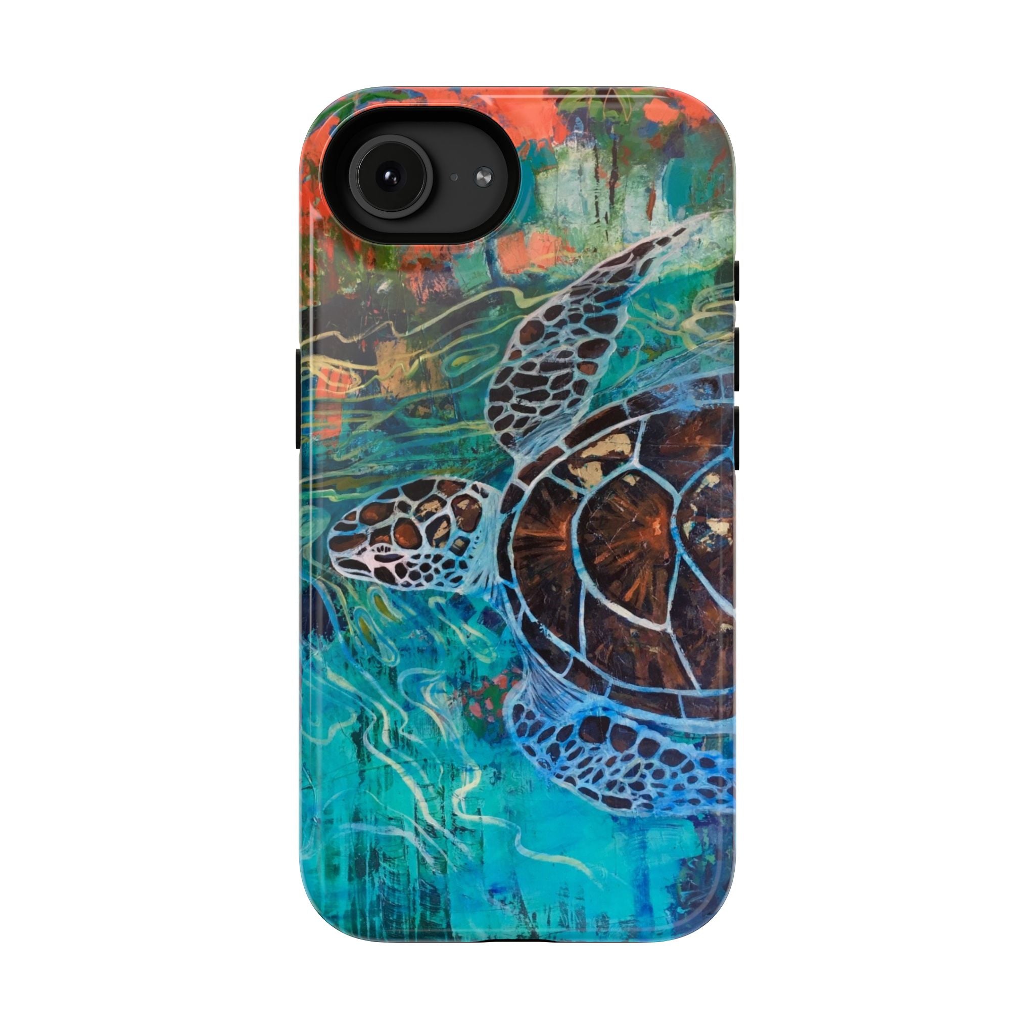 Phone Case Lisa Herrera art print Sea Turtle  — Protective Impact-Resistant Ocean Design