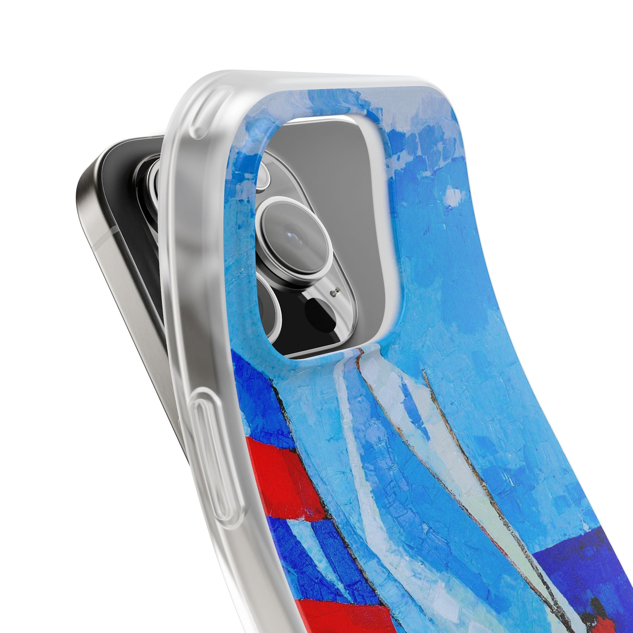 Phone Case Lisa Herrera art print workboat Sailboats   –  Artistic Flexi Case