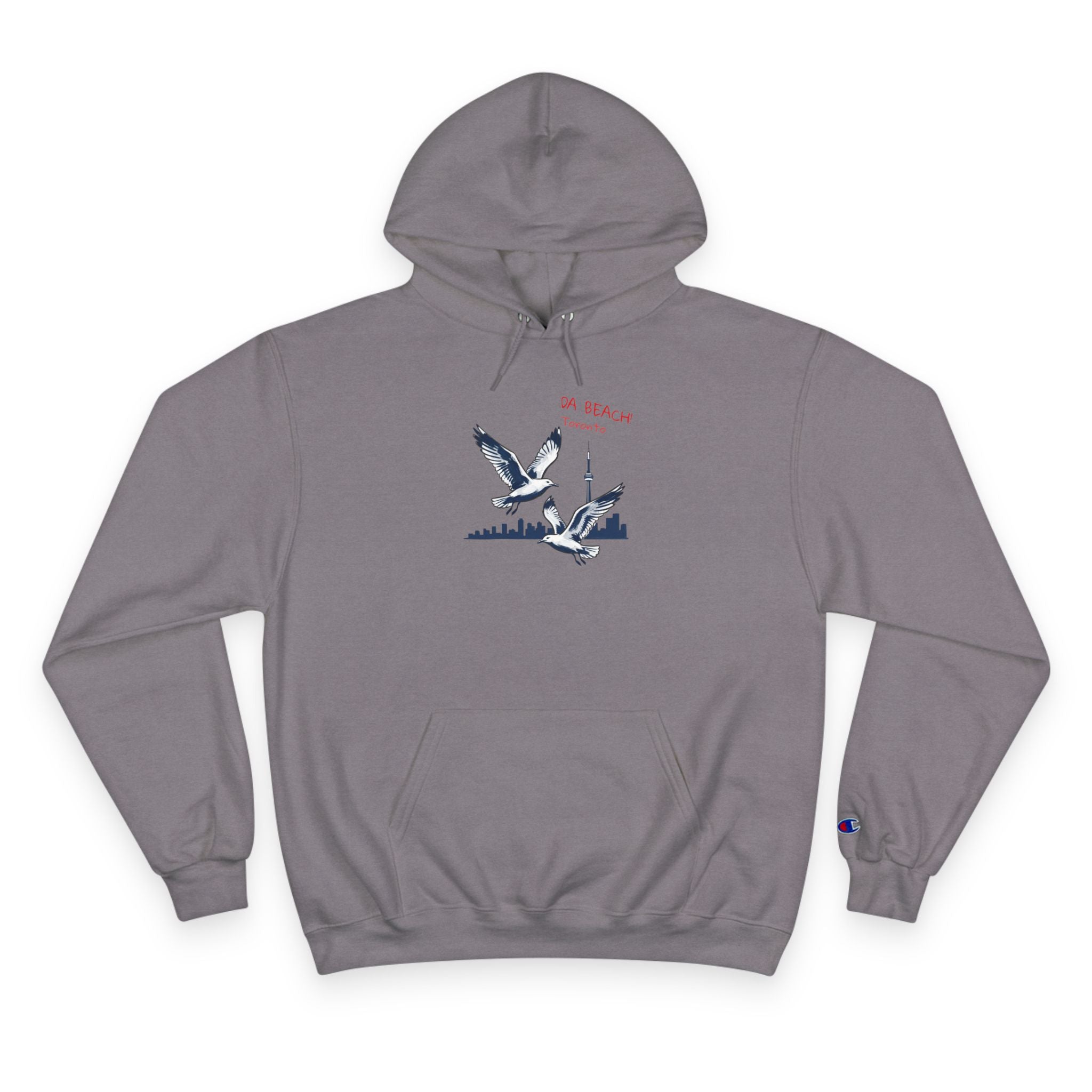 Hoodie Da Beach Seagulls and cn tower drawing Toronto Hoodie –  Pullover