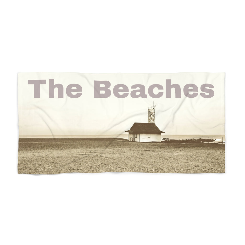 Beach Towel The Beaches Leuty Stn Toronto Blk and Wht photo –  Seaside Photo Printed Towel