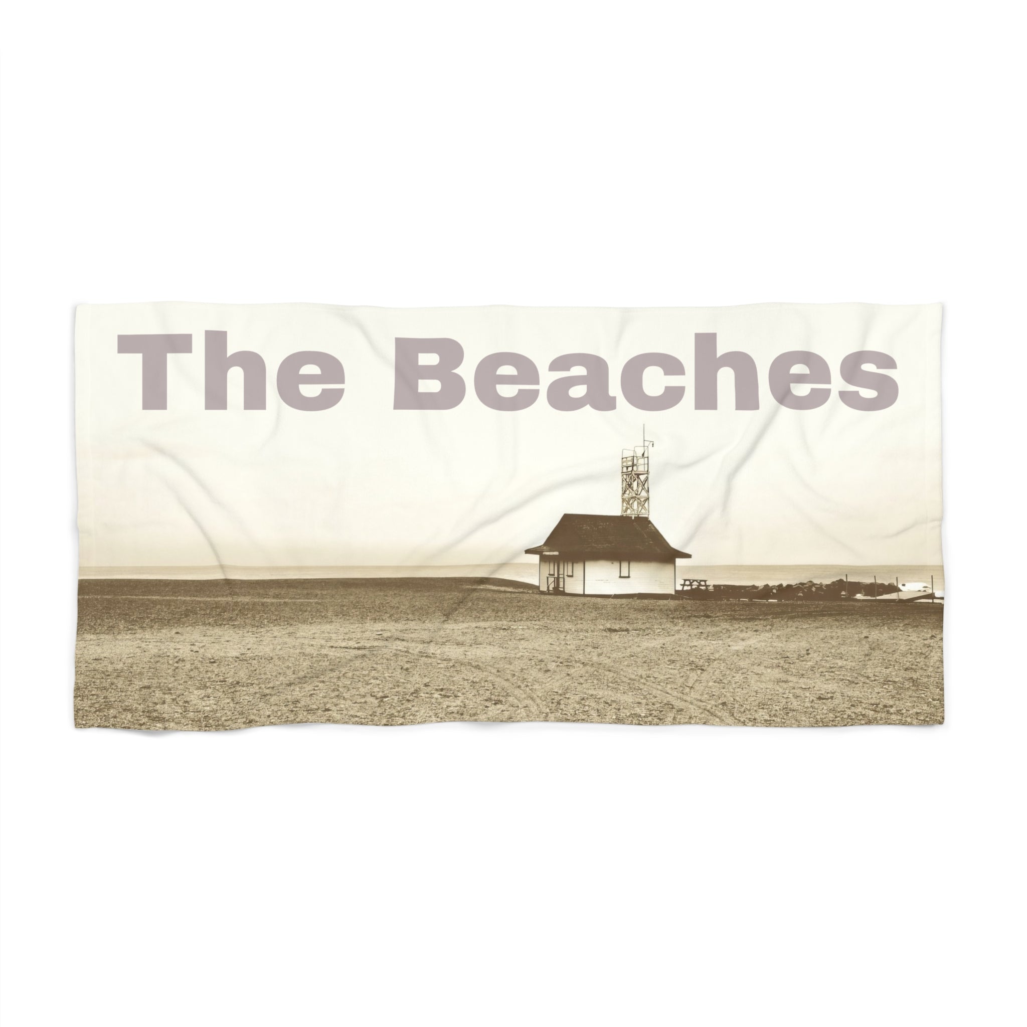 Beach Towel The Beaches Leuty Stn Toronto Blk and Wht photo –  Seaside Photo Printed Towel